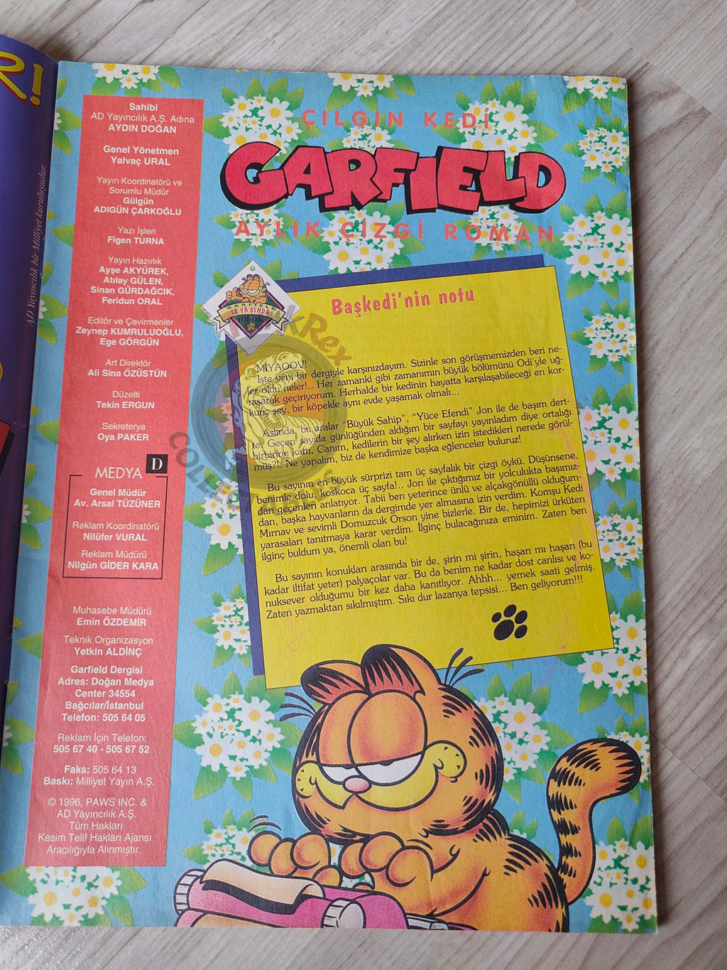 Garfield #1 1996 Turkish Magazine Comic Turkey