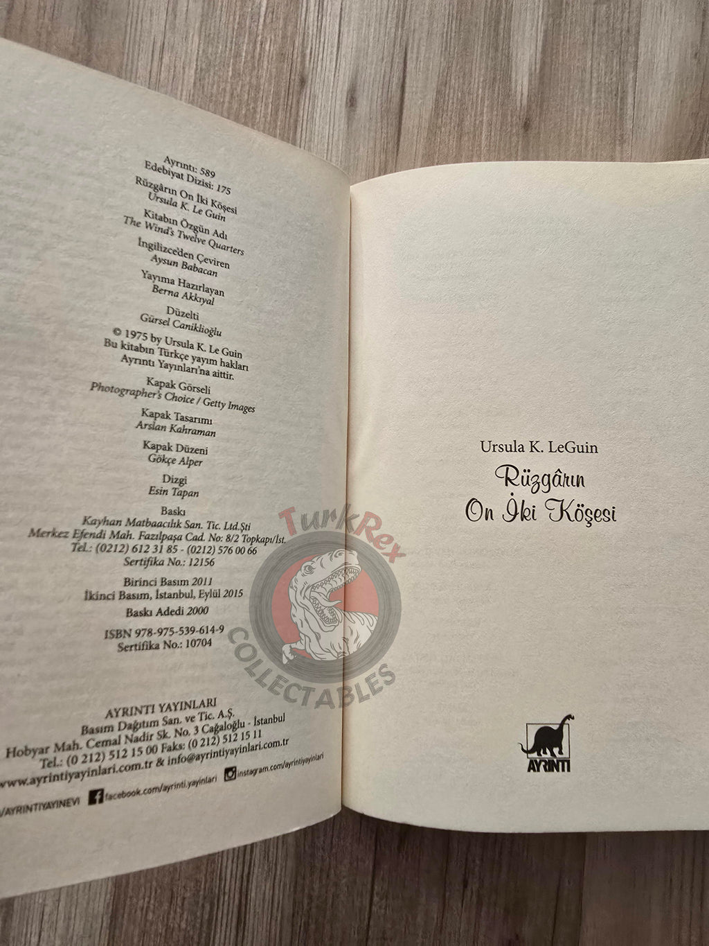 Ursula K. Le Guin – The Wind's Twelve Quarters 2015 Turkish Book Turkey