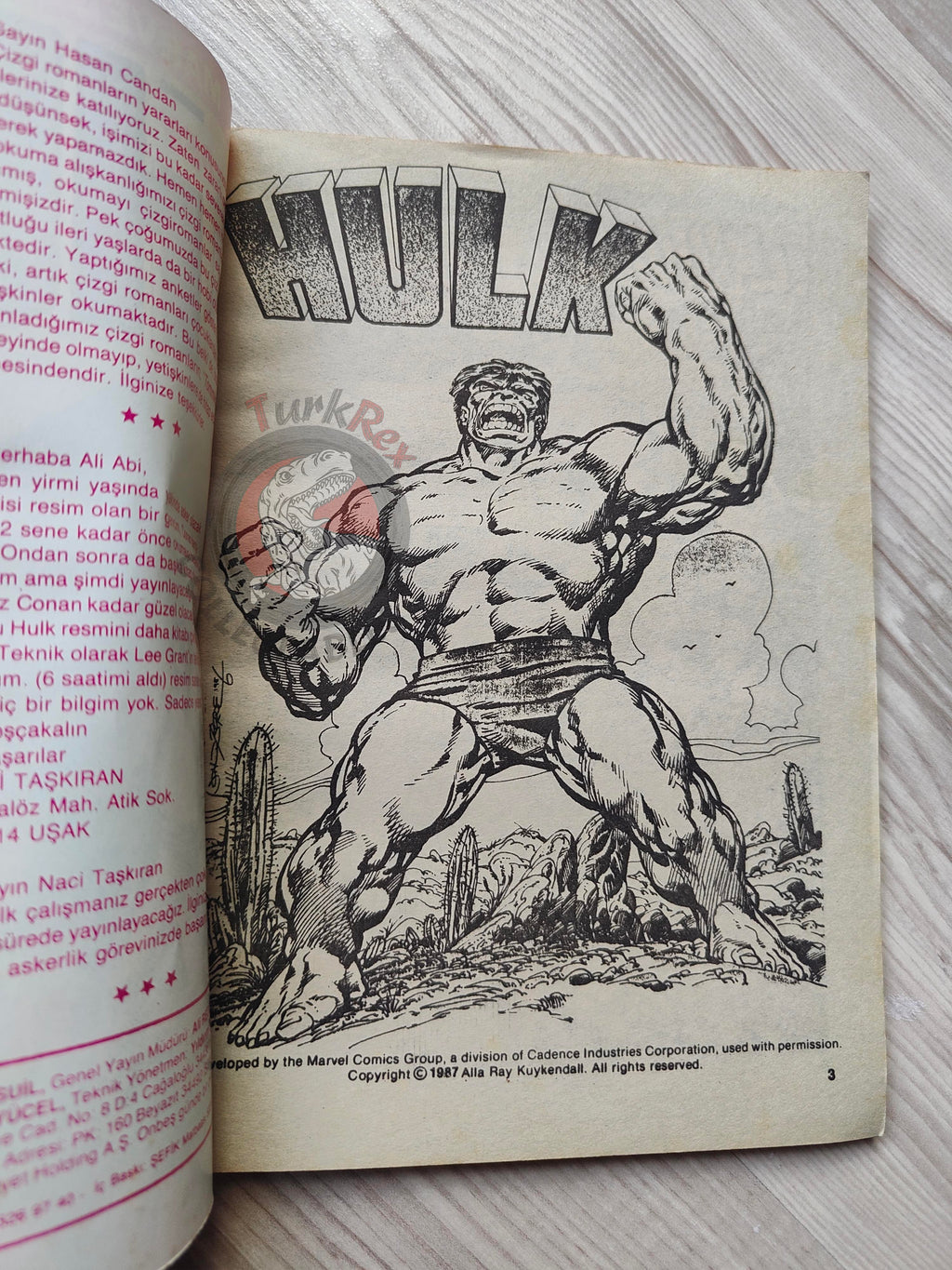 Hulk #3 1987 Turkish Comic Turkey cover #23