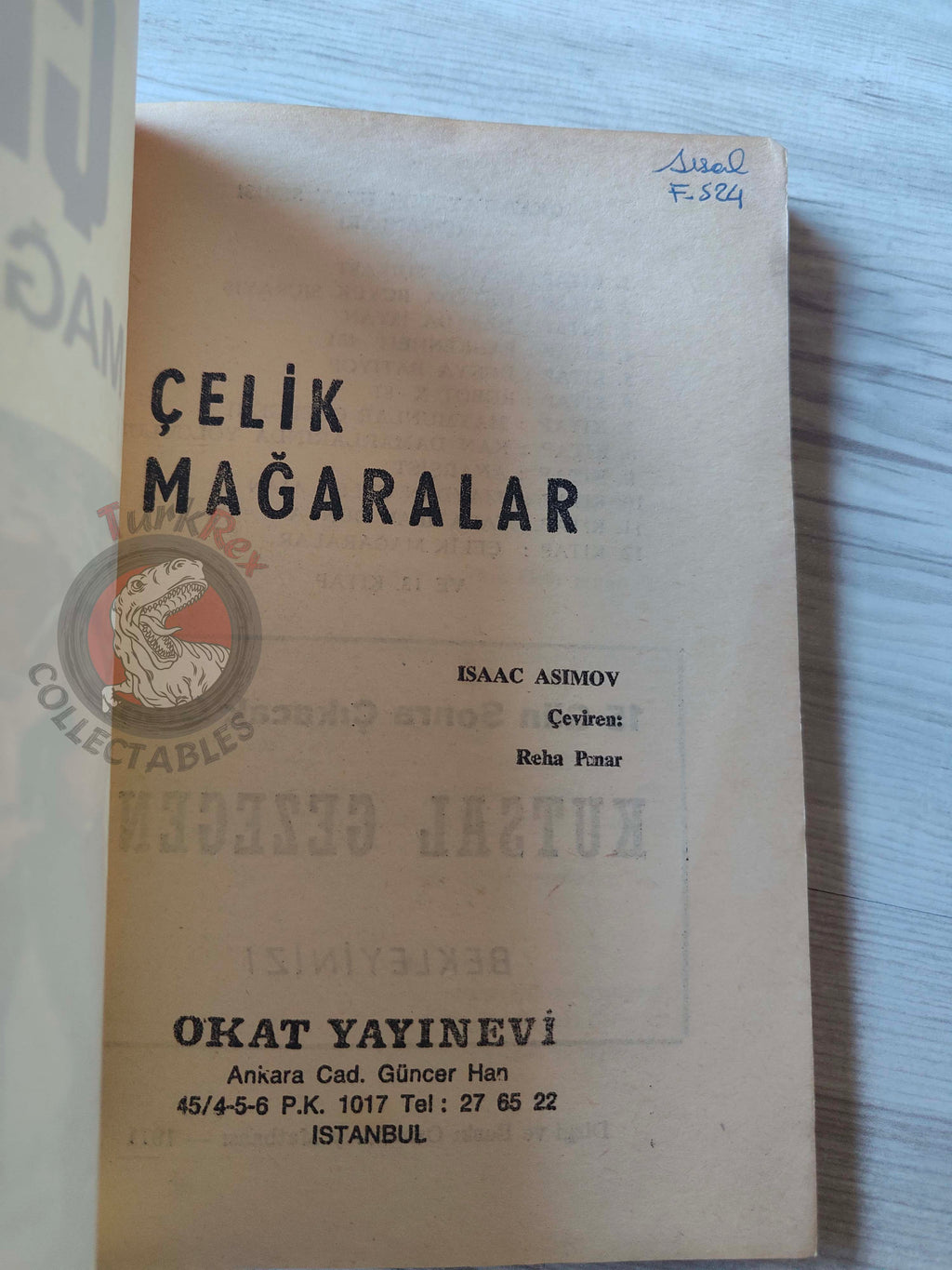 Isaac Asimov – The Caves of Steel 1971 1st Turkish Book Turkey
