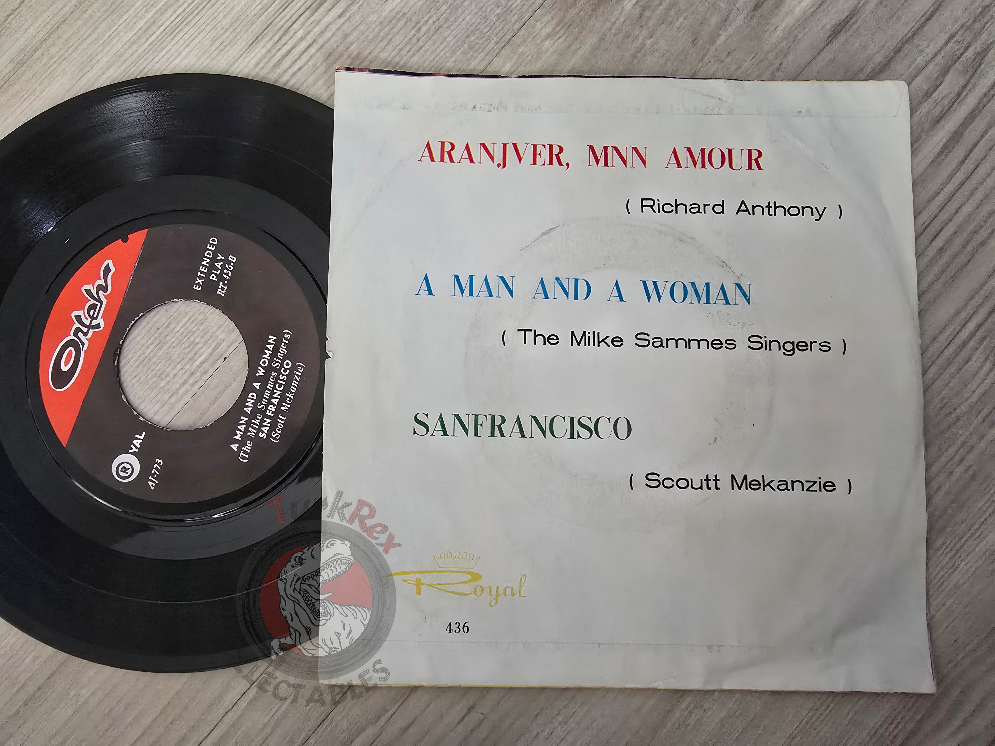 Richard Anthony /  The Mike Sammes Singers / Scott McKenzie 7" Iran Pressing Vinyl Iranian Edition