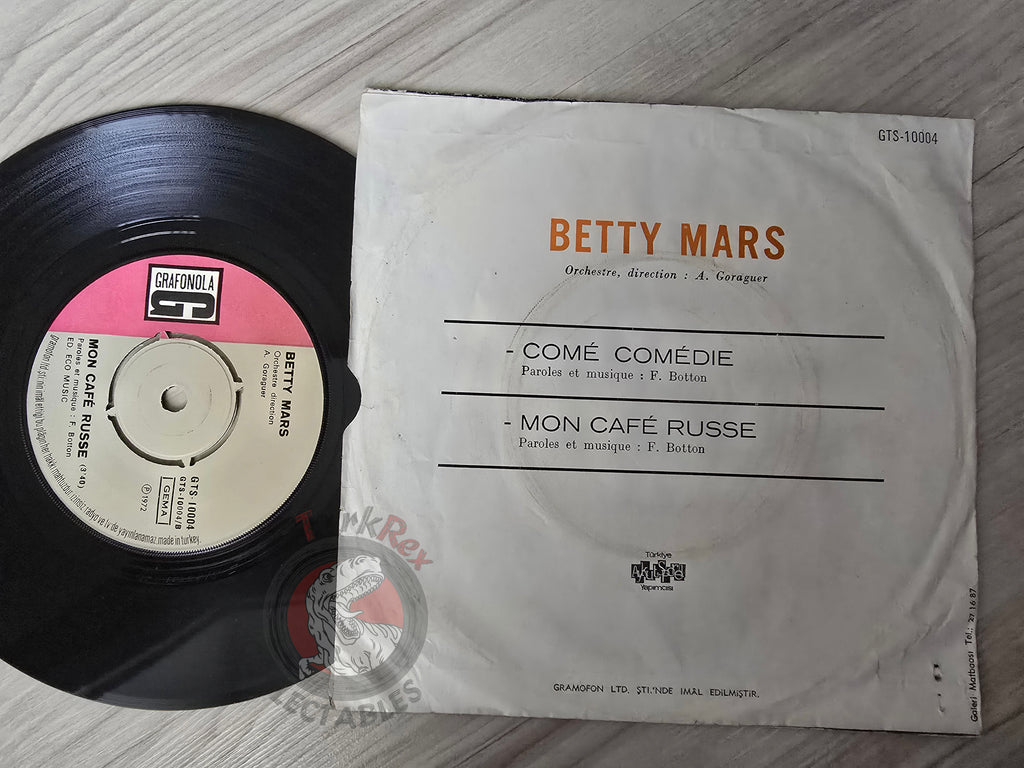 Betty Mars – Comé Comédie 7" Turkish Pressing Vinyl Turkey Edition Eurovision