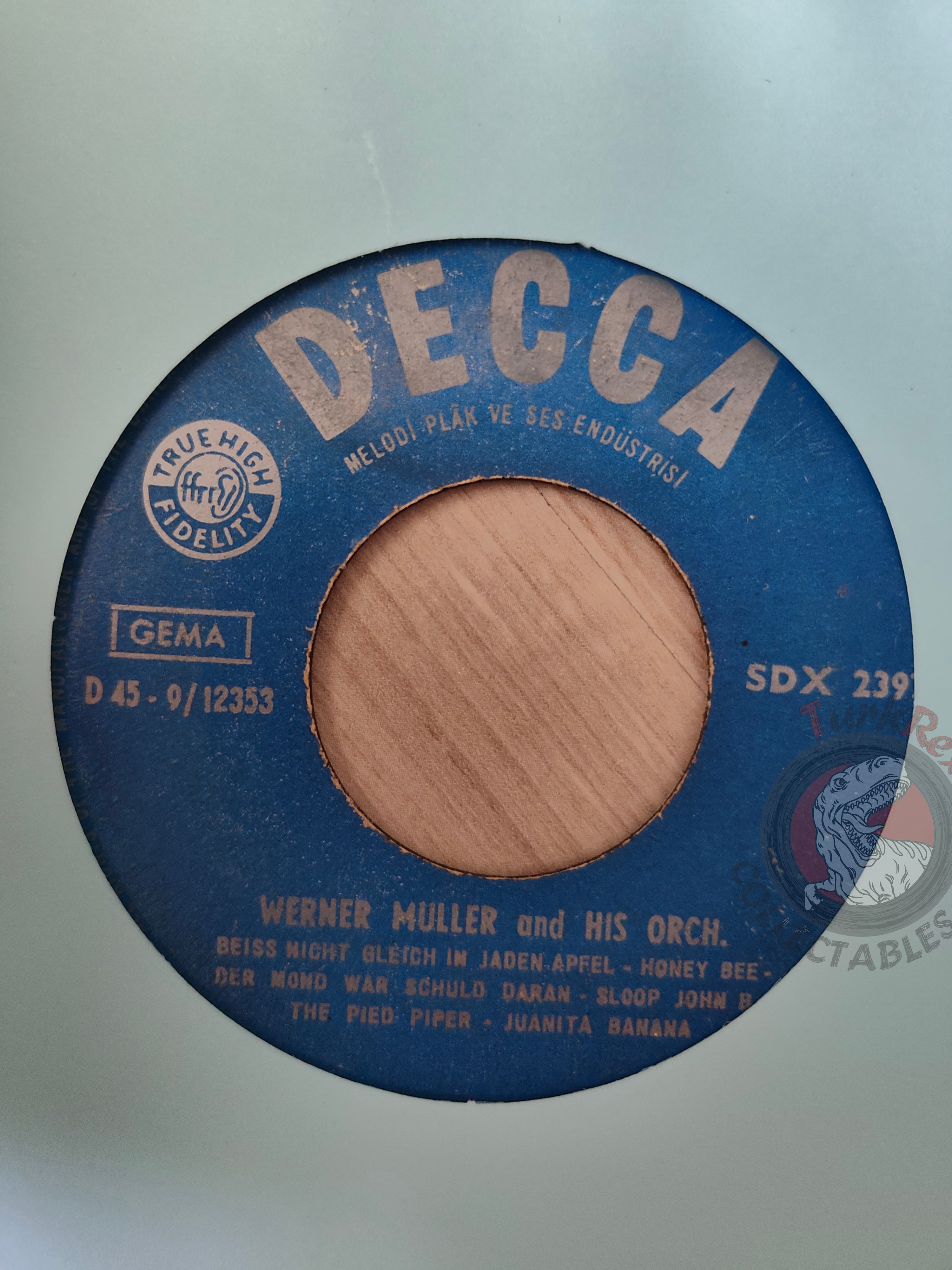 Werner Müller And His Orch. – Paperback Writer 7" Turkish Pressing Vinyl Turkey Edition