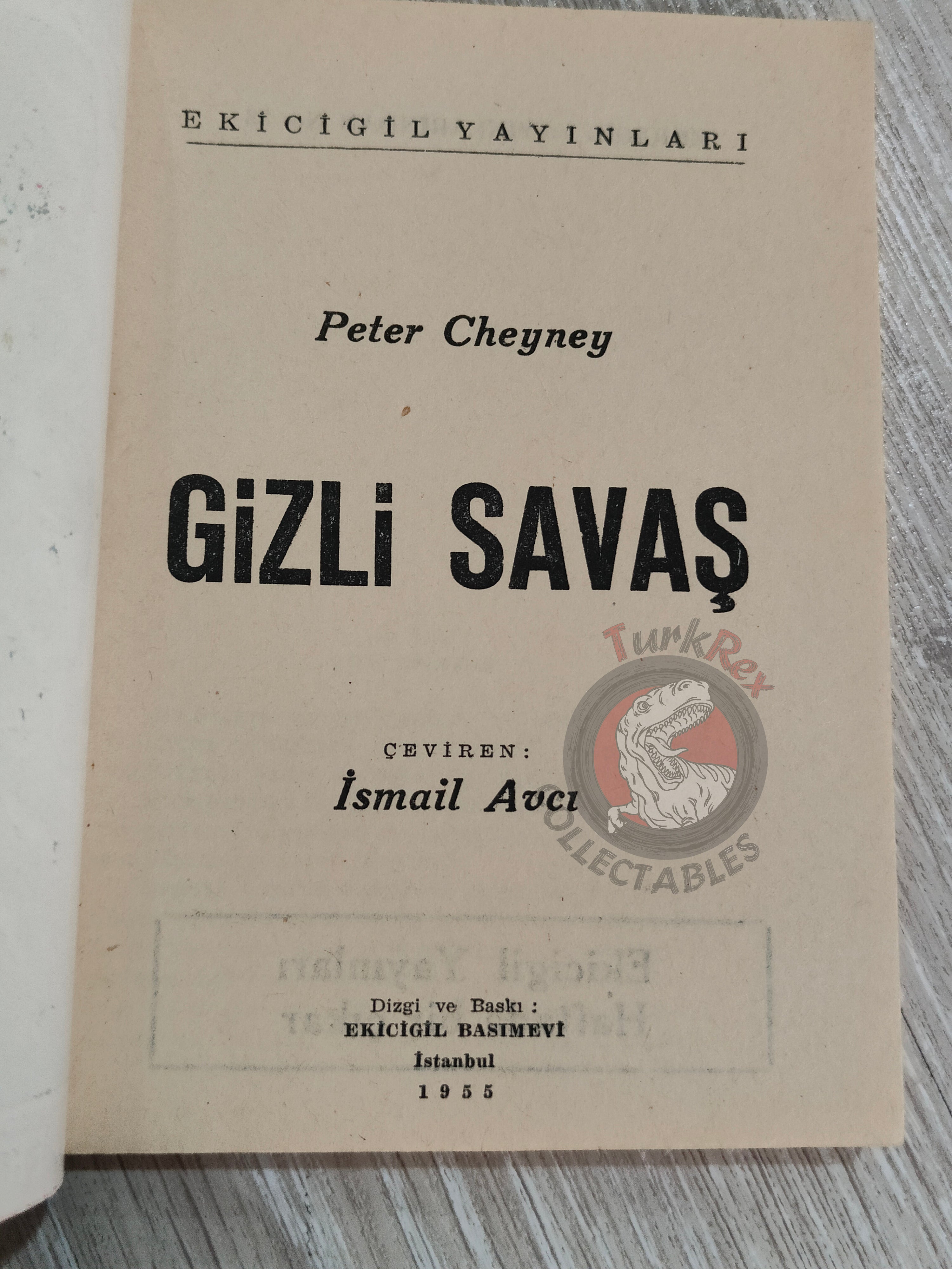 Peter Cheyney – The Dark Street 1955 1st Turkish Book Turkey