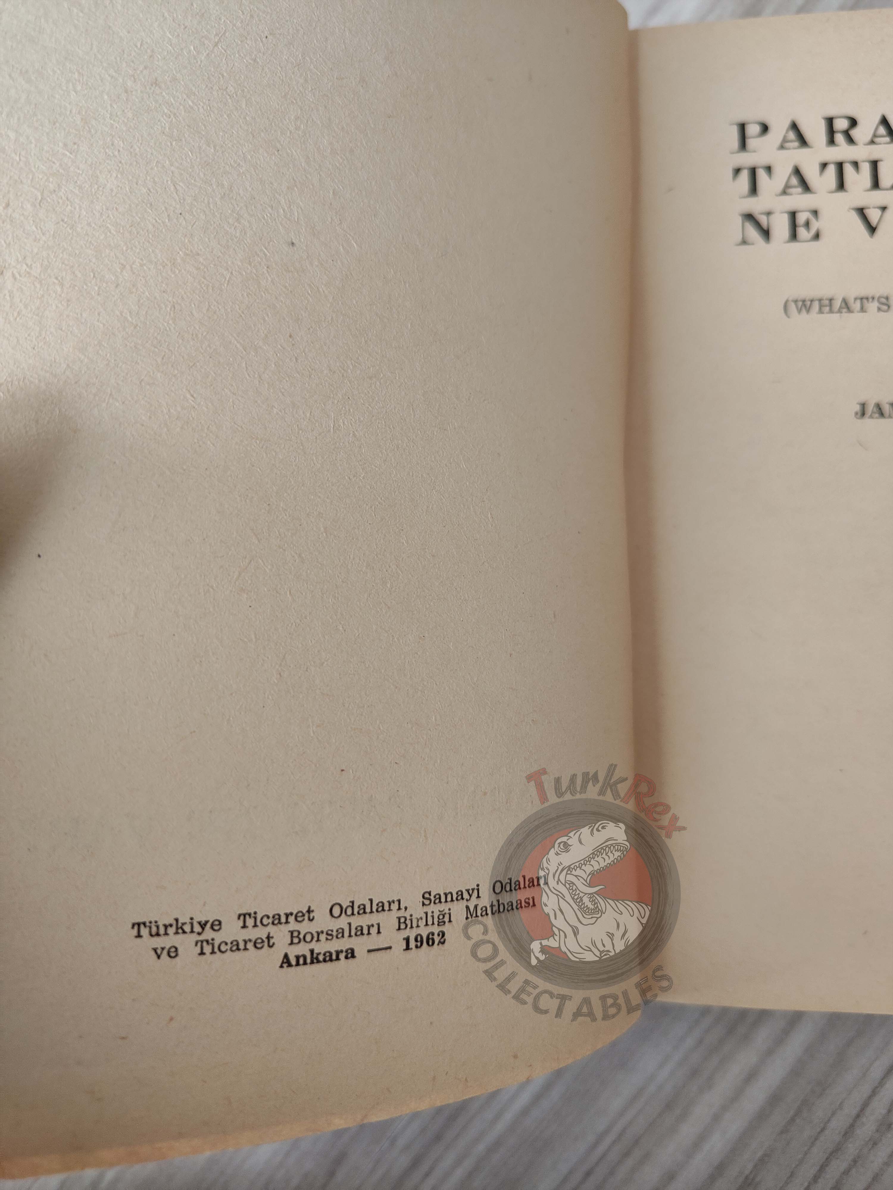 James Hadley Chase – What’s Better Than Money 1962 1st Turkish Book Turkey