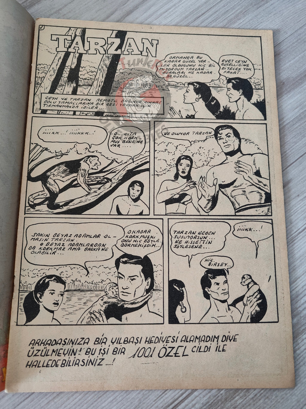 1001 Özel #125 1955 Tarzan Turkish Comic Mag Turkey