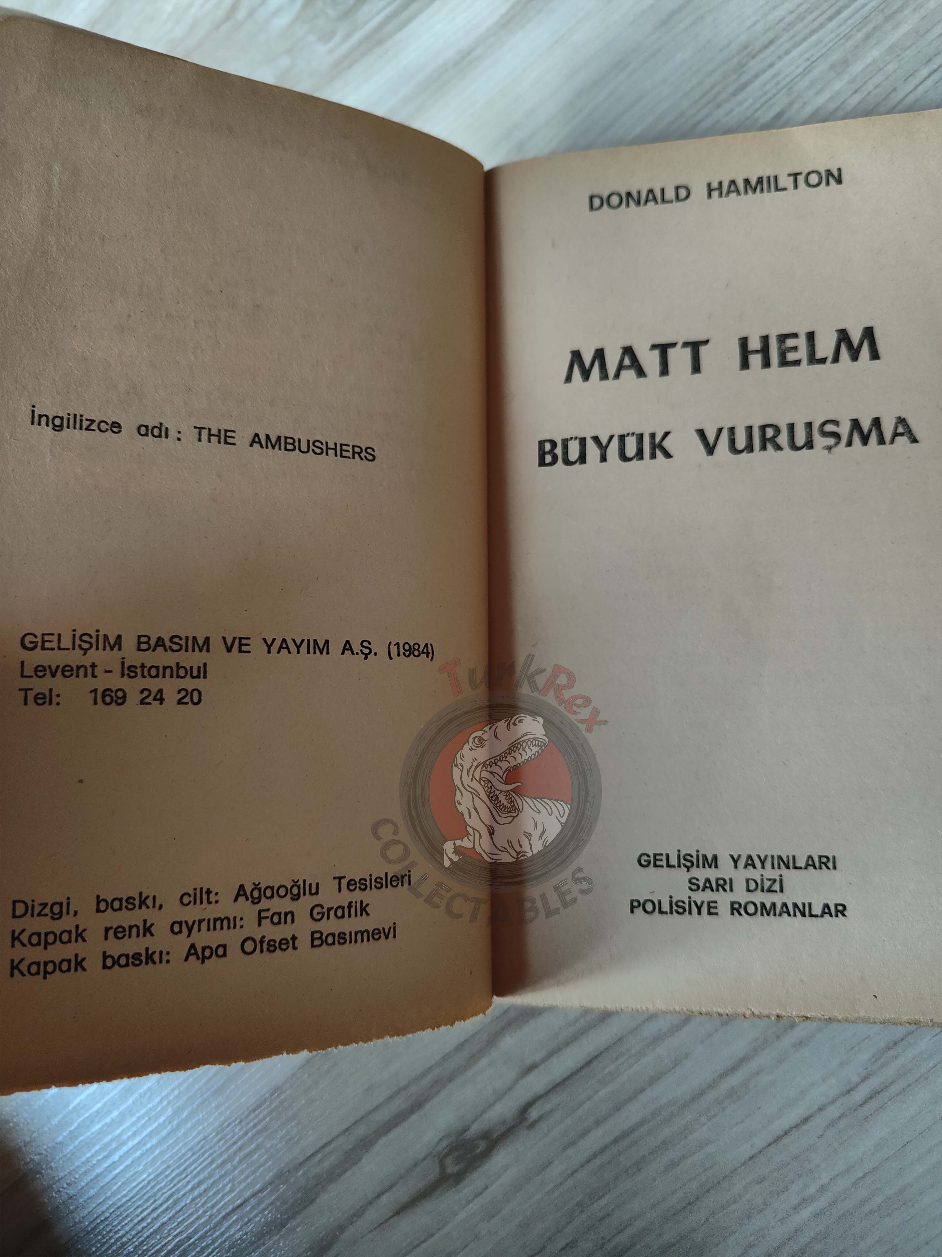 Donald Hamilton – Matt Helm The Ambushers 1984 1st Turkish Book Turkey