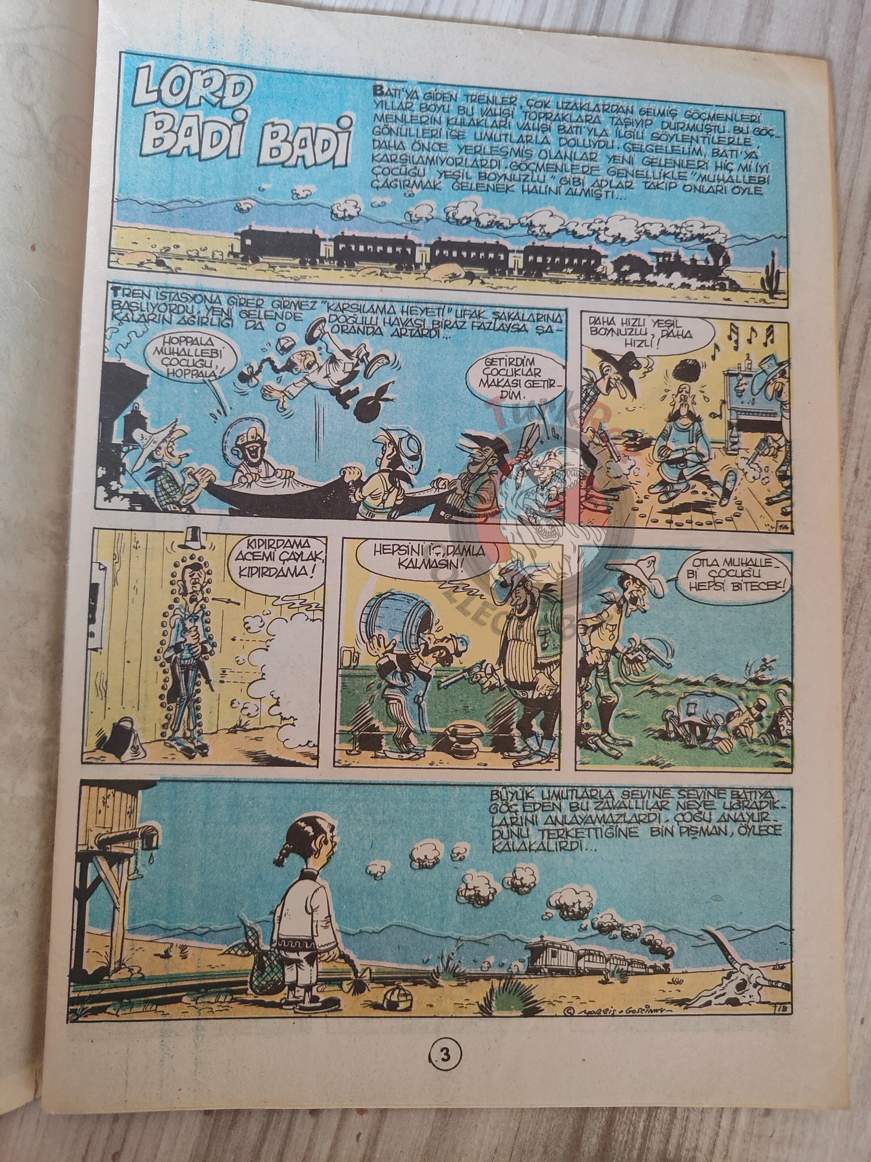 Lucky Luke - Le Pied-tendre  1990s Turkish Comic Turkey