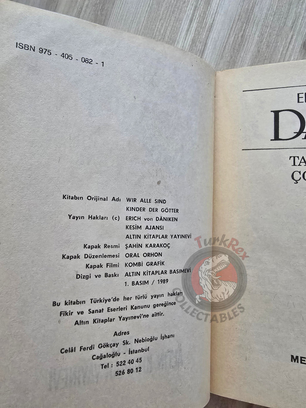 Erich von Däniken –  The Gods and Their Grandchildren 1989 Turkish Book Turkey Ufology