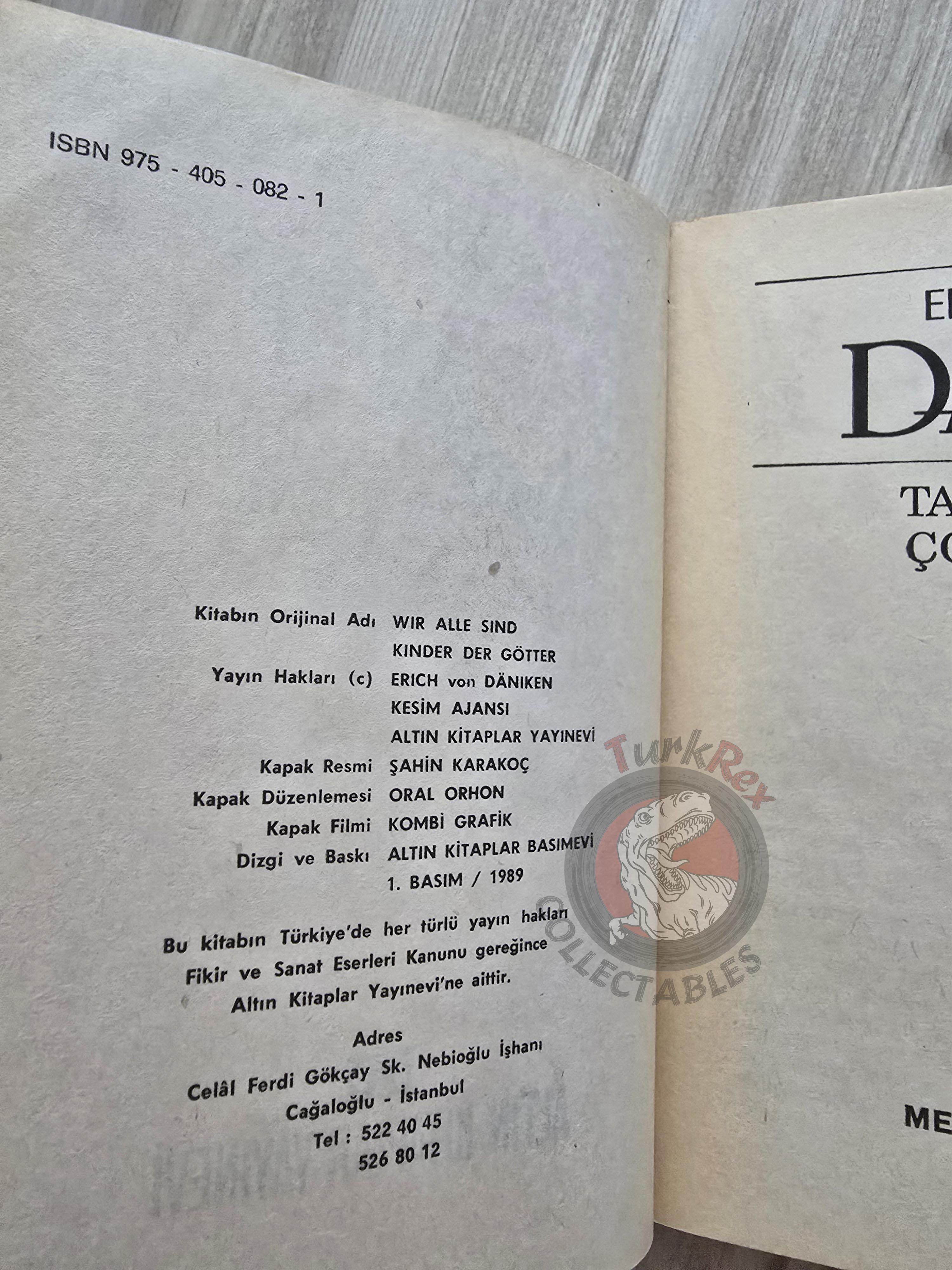 Erich von Däniken –  The Gods and Their Grandchildren 1989 Turkish Book Turkey Ufology