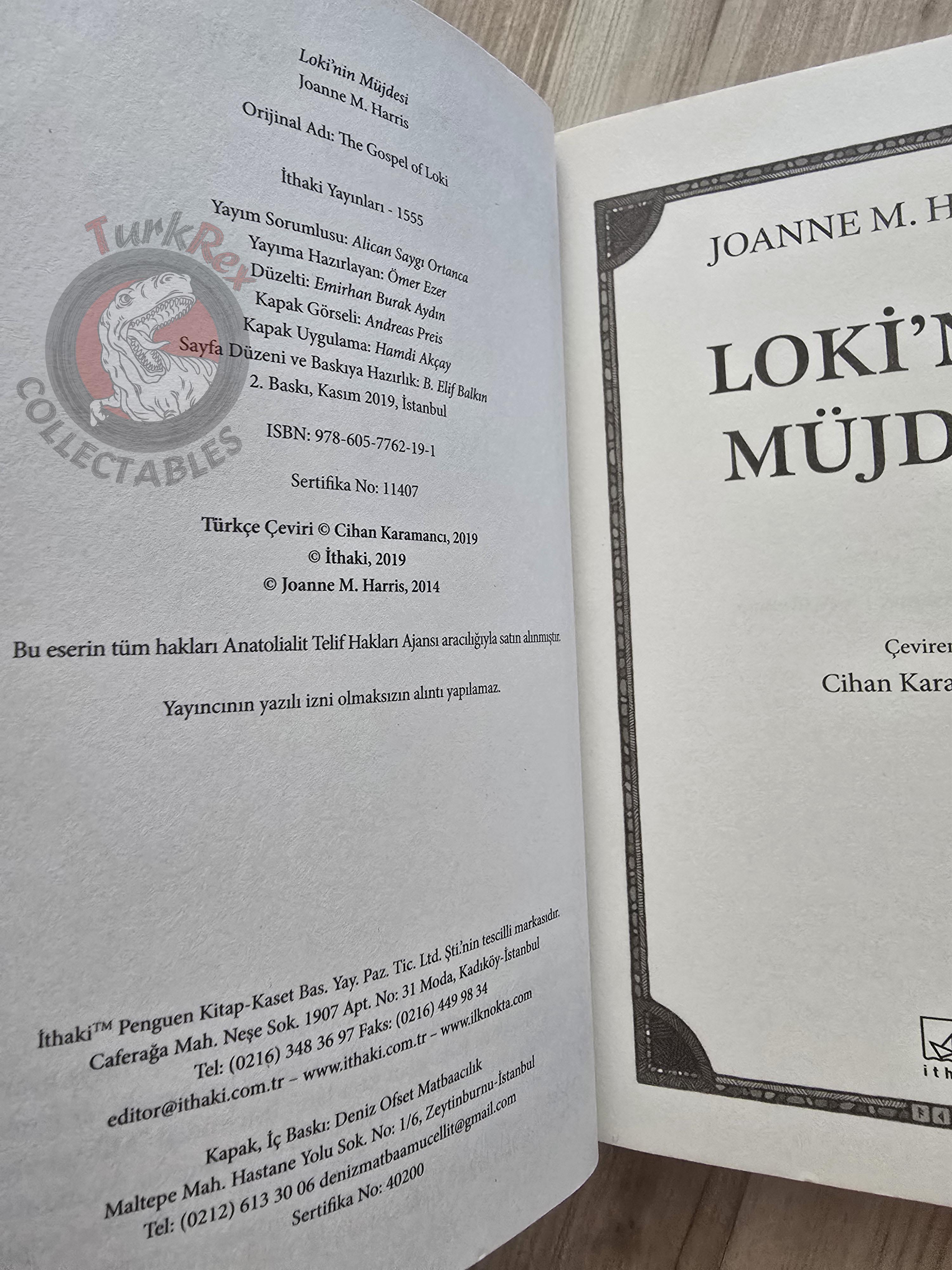 Joanne M. Harris – The Gospel of Loki 2019 Turkish Book Turkey