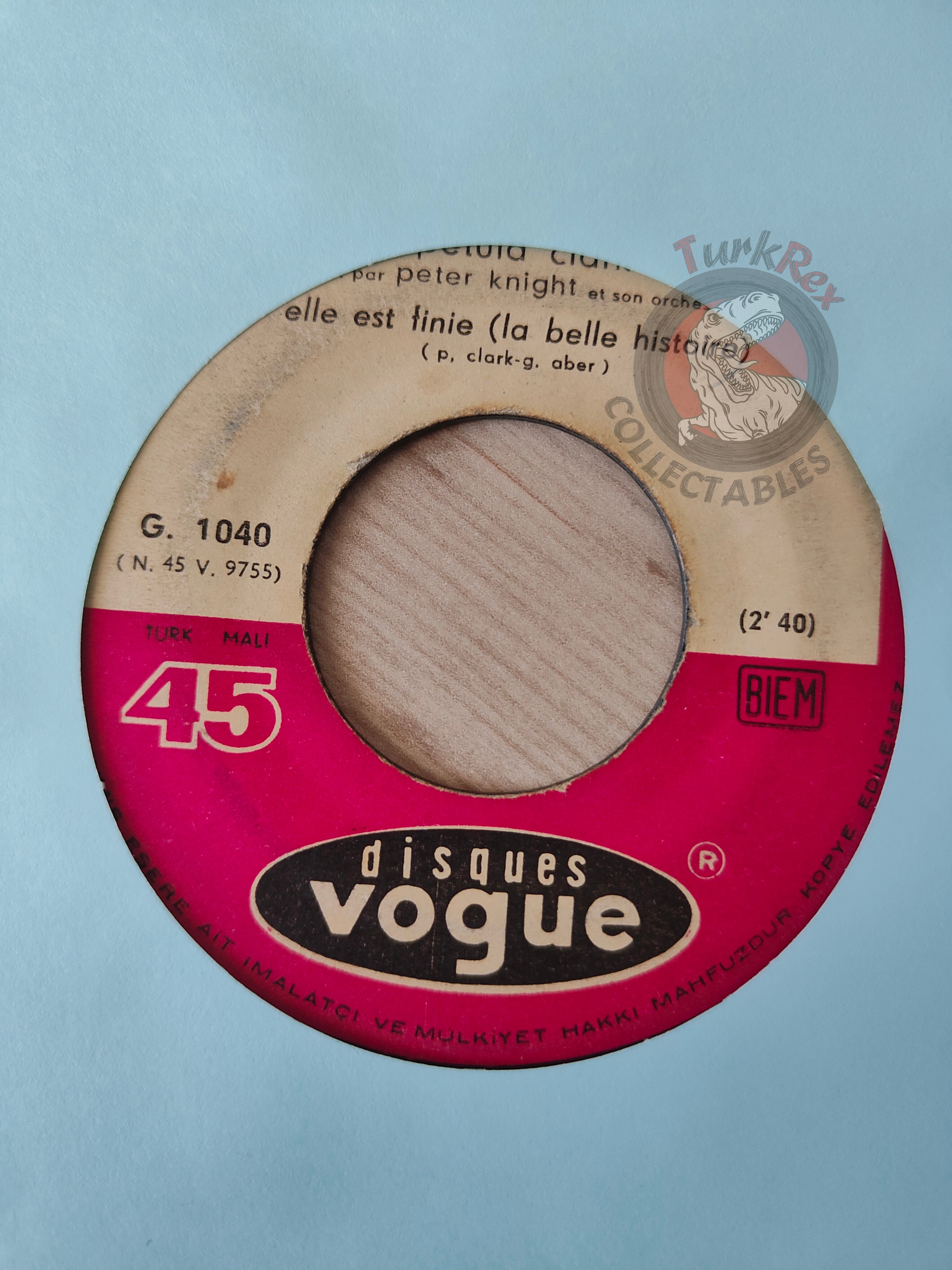 Petula Clark – Elle Est Finie 7" Turkish Pressing Vinyl Turkey Edition