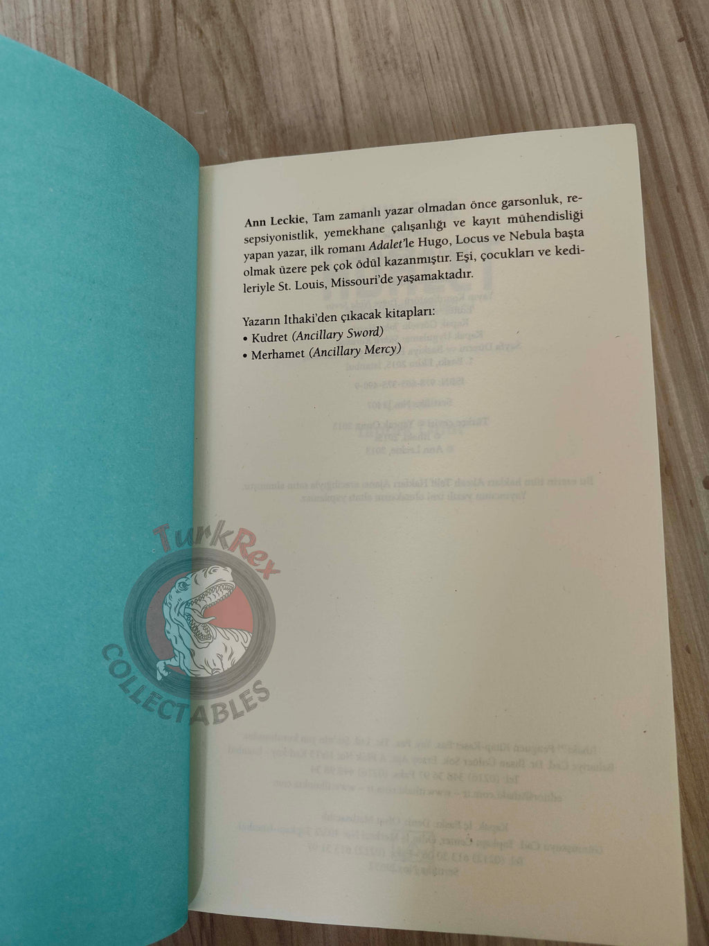 Ann Leckie – Ancillary Justice 2015 1st Turkish Book Turkey