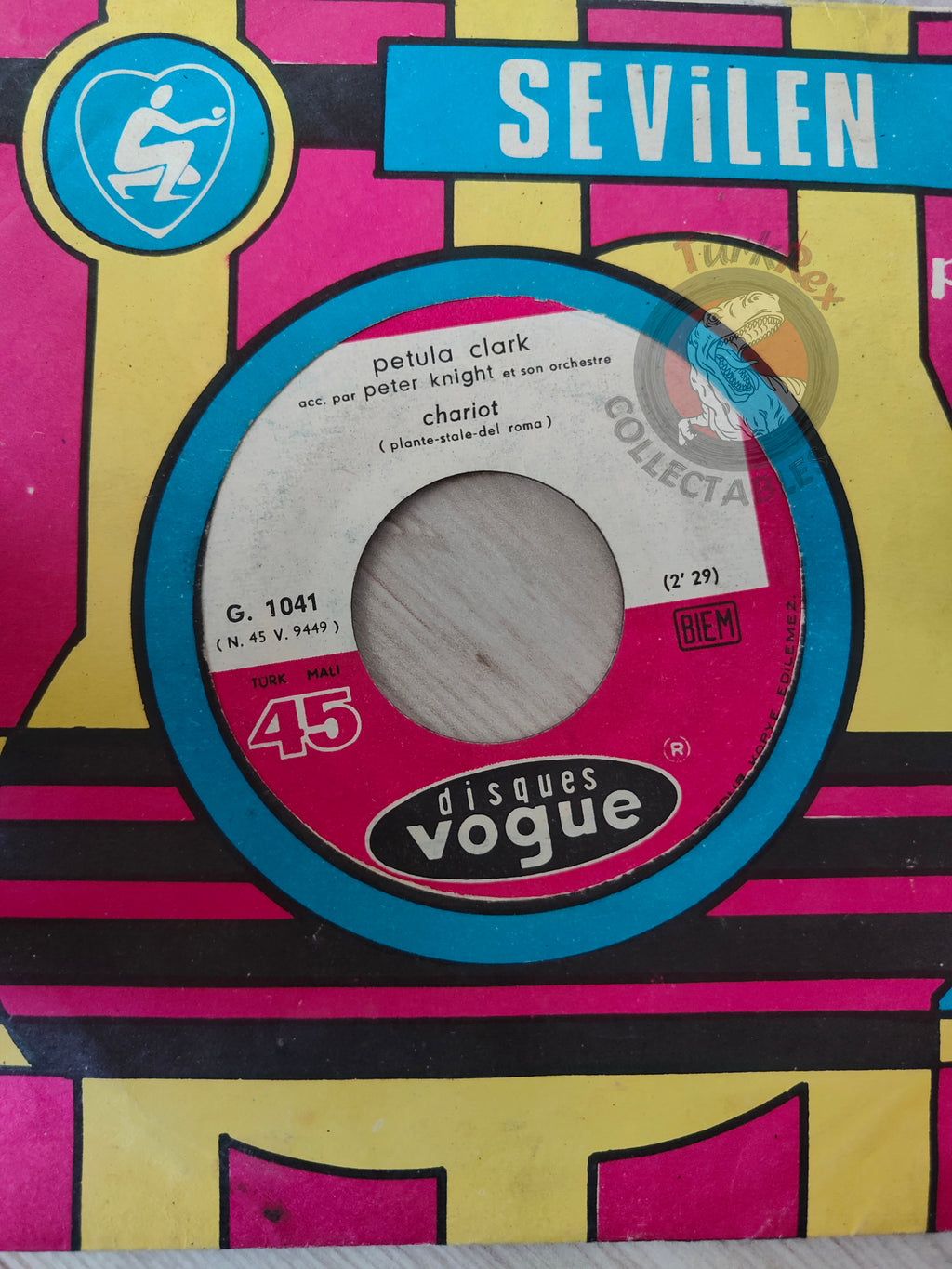 Petula Clark – Chariot 7" Turkish Pressing Vinyl Turkey Edition