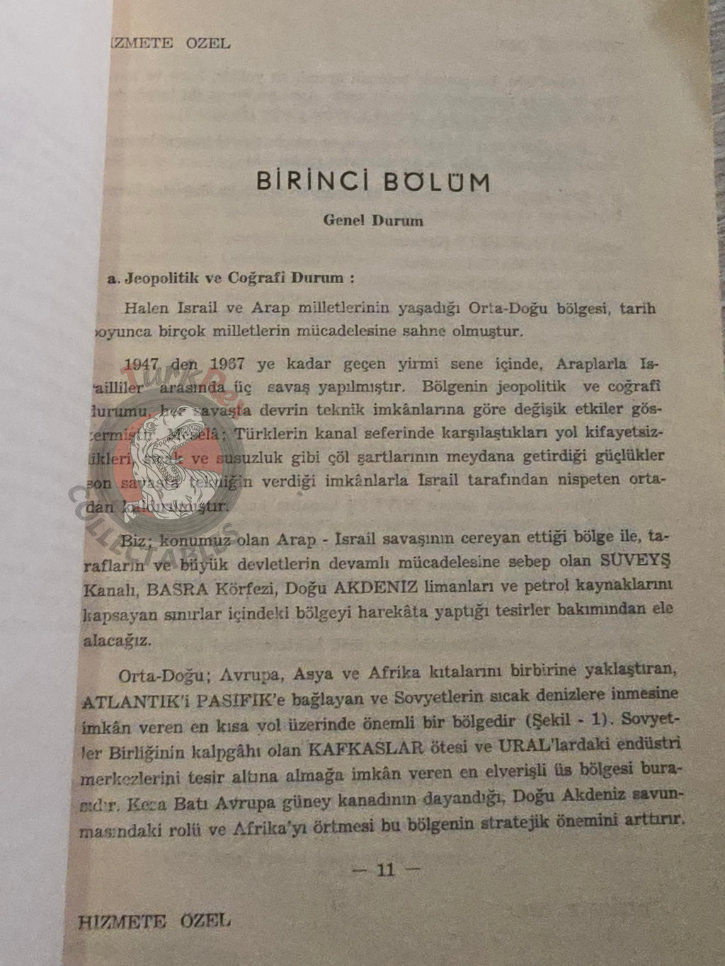 Arab Israeli Conflict Wars 1968 Turkish Book Turkey with Maps Military Israel Middle East