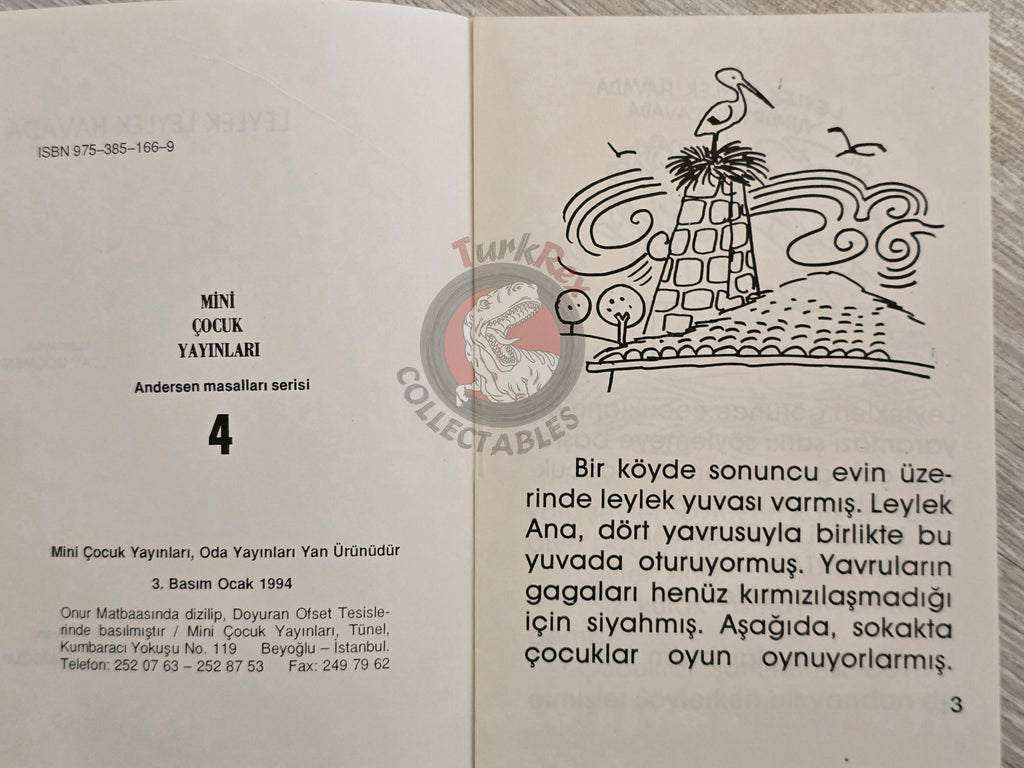 Hans Christian Andersen –  The Storks  1994 Turkish Book Turkey Illustrated