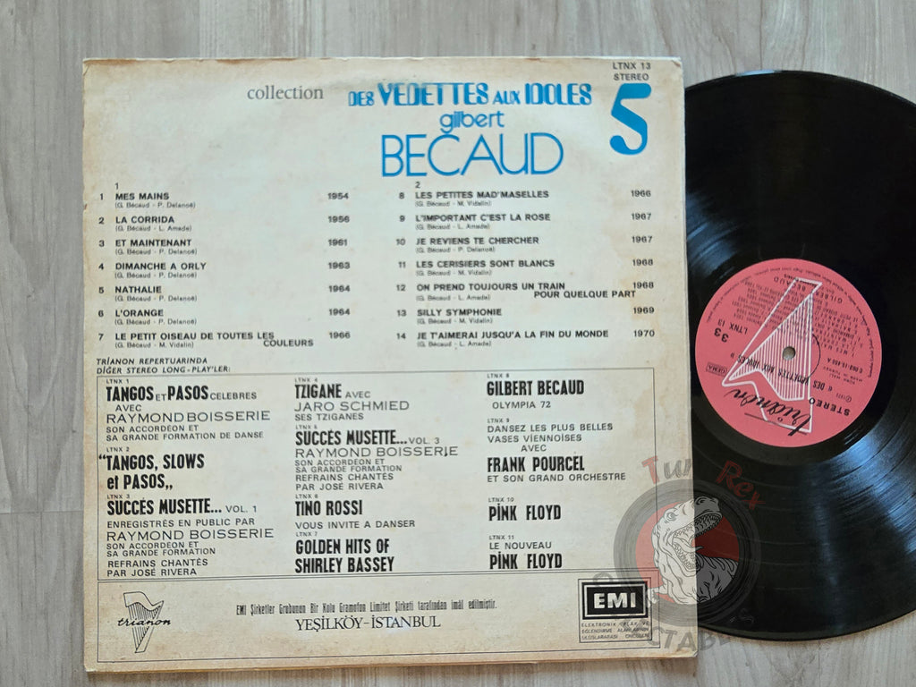 Gilbert Bécaud – Des Vedettes Aux Idoles 5 Turkish Pressing Vinyl Turkey Edition