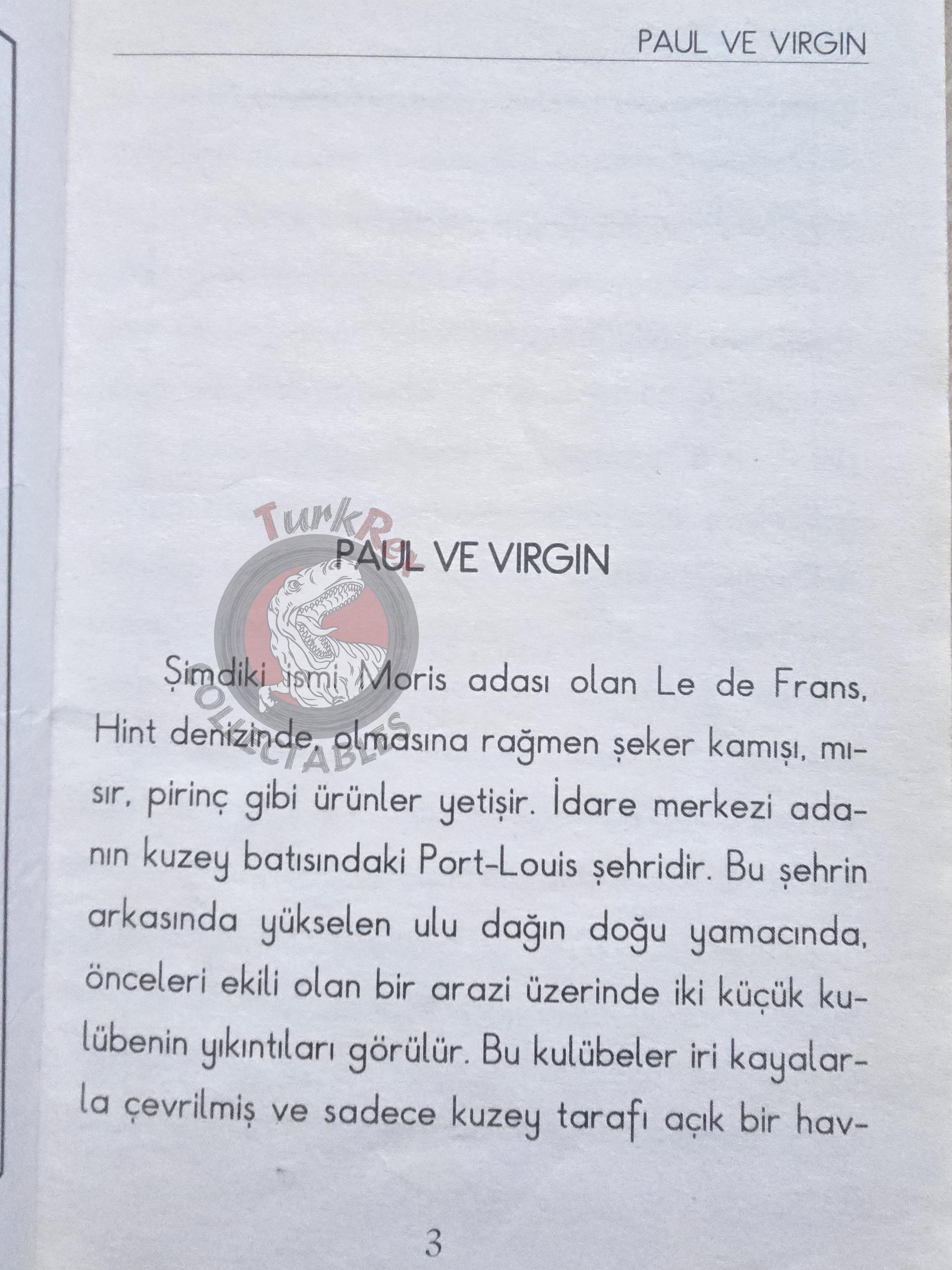 Bernardin de Saint-Pierre – Paul et Virginie 1997 Turkish Book Turkey