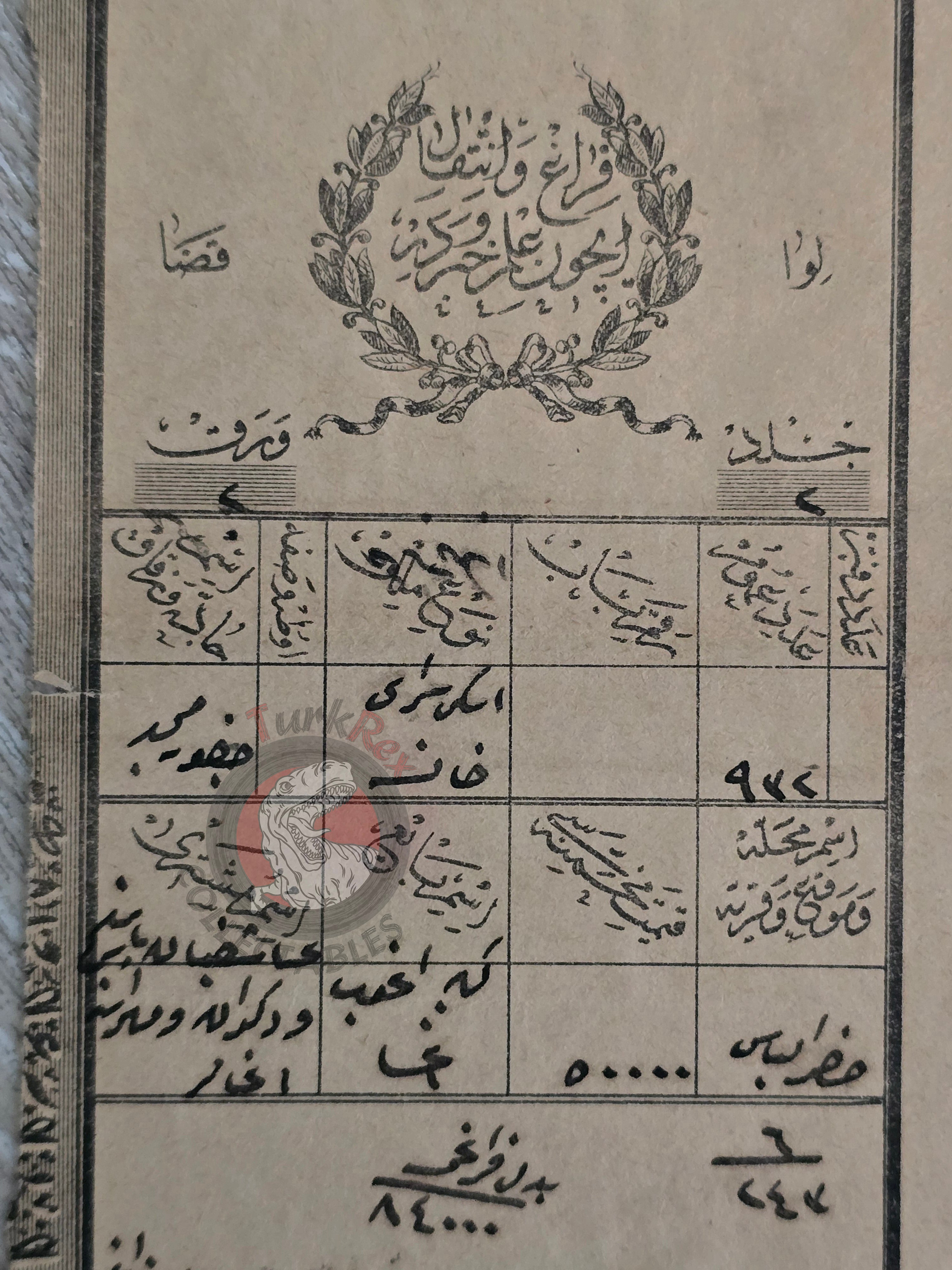Ottoman 1898 Property Transfer Document Palace Hızır İlyas Quarter, Adana Armenian Armenia