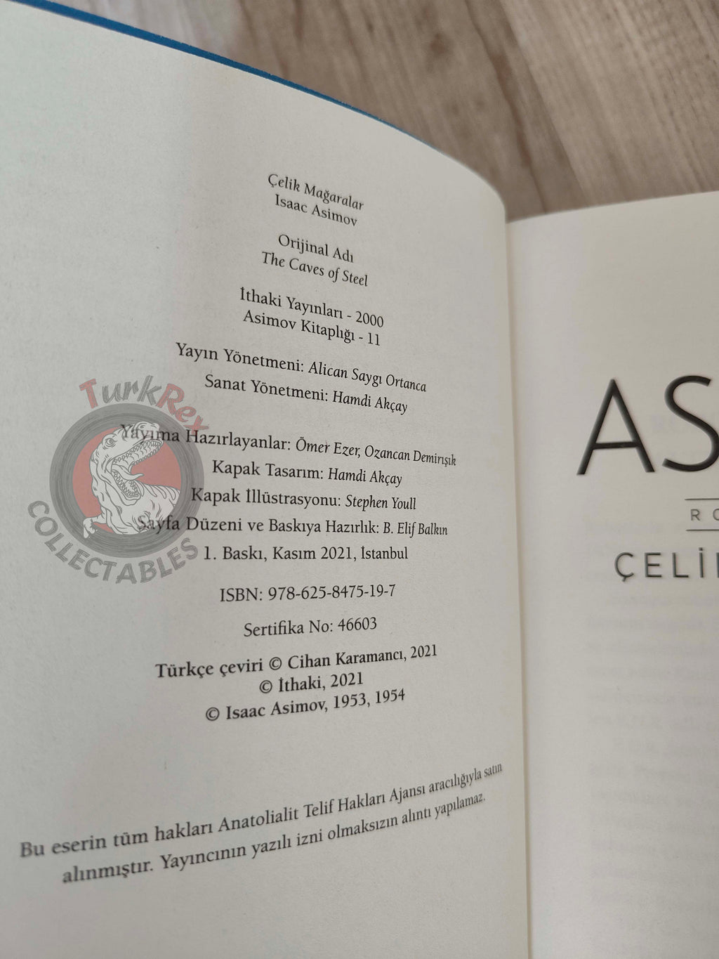 Isaac Asimov – Robot Series - The Caves of Steel Turkish Book Turkey