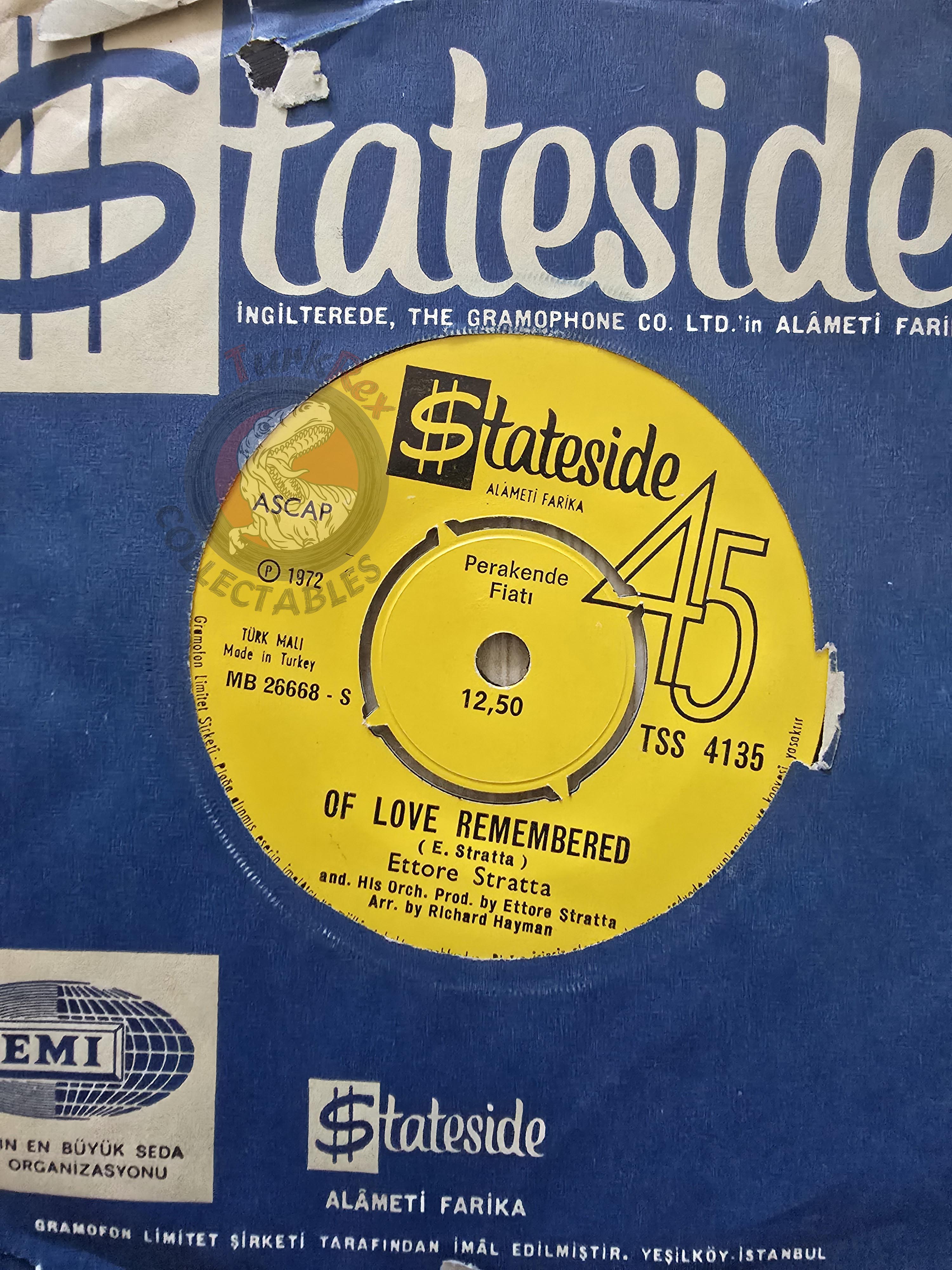 Ettore Stratta – Micol's Theme 7" Promo Turkish Pressing Vinyl Turkey Edition