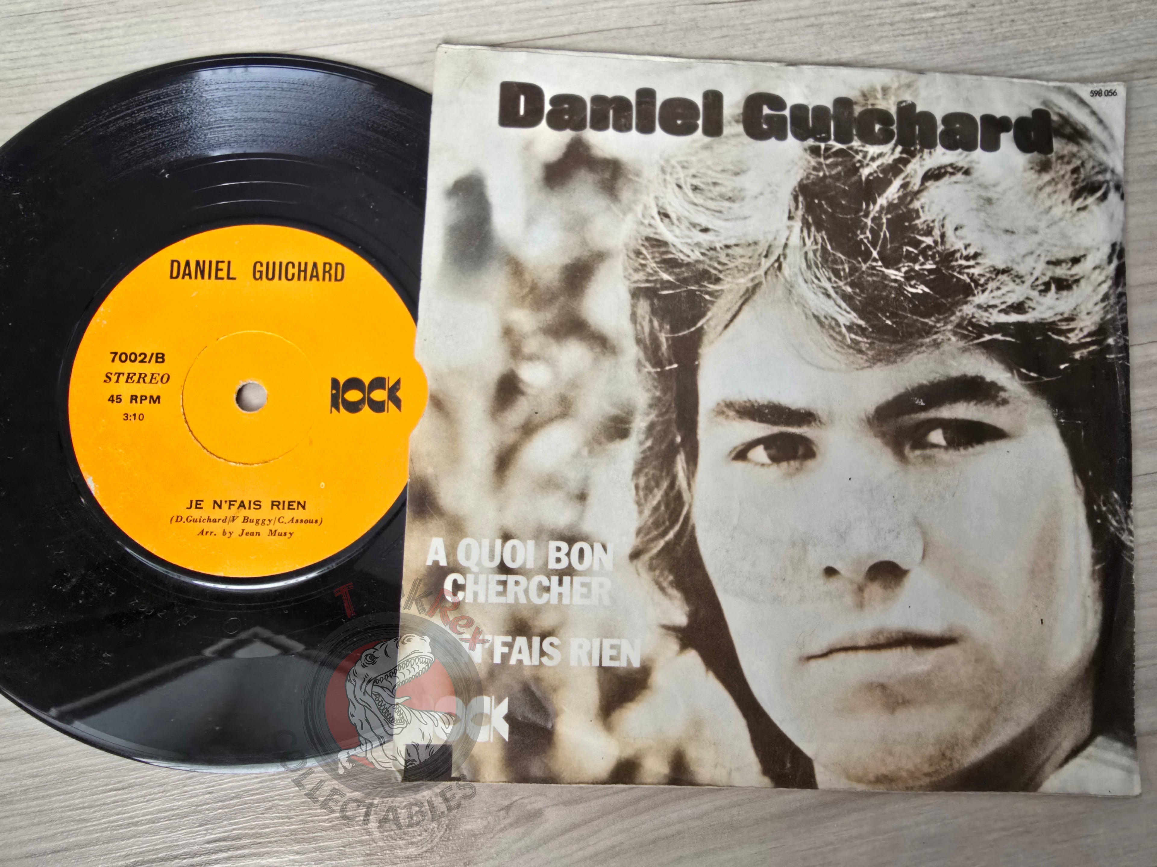 Daniel Guichard – A Quoi Bon Chercher 7" Turkish Pressing Vinyl Turkey Edition