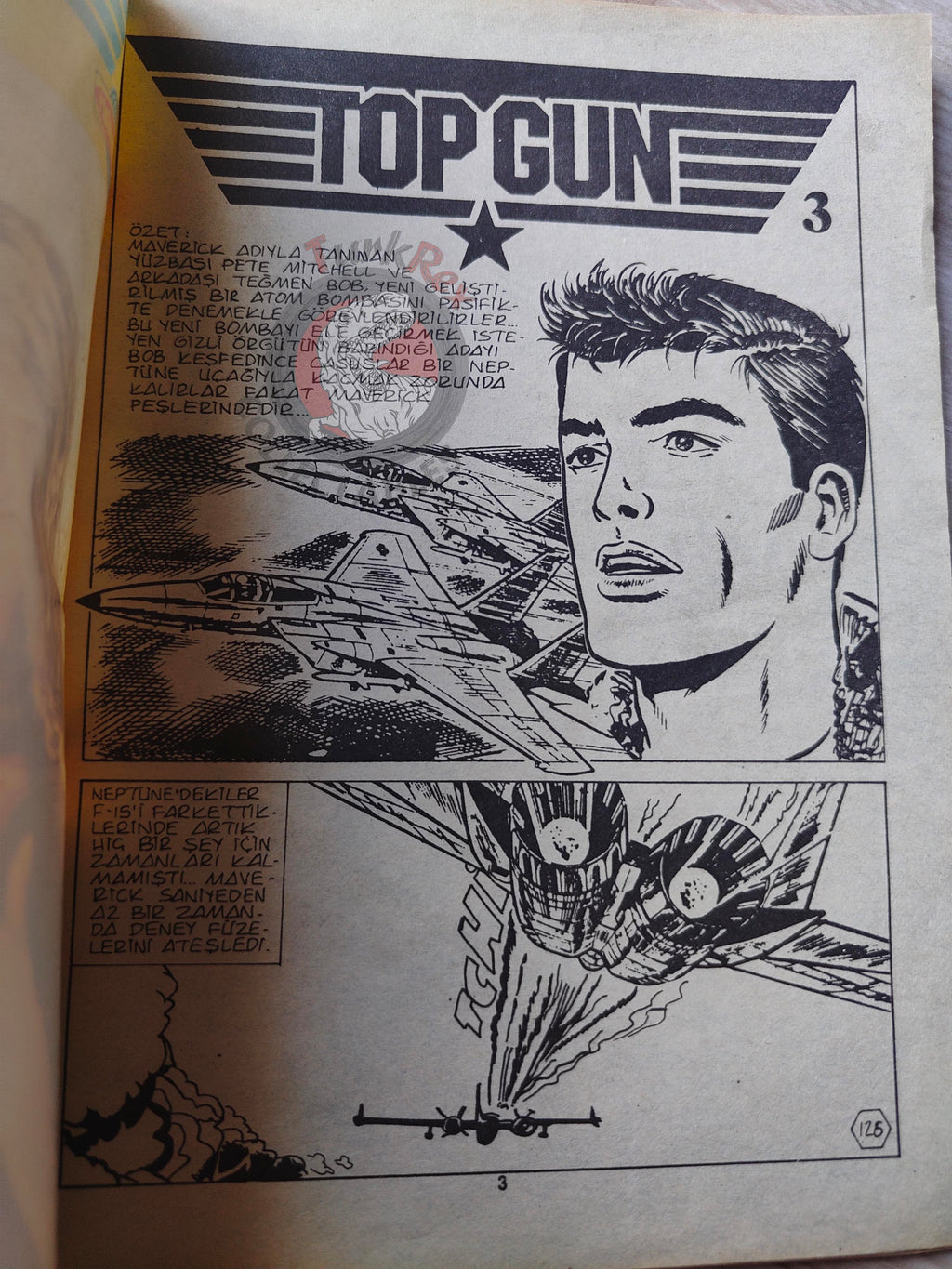 Top Gun #3 1987 Tom Cruise Cover Turkish Comic Turkey