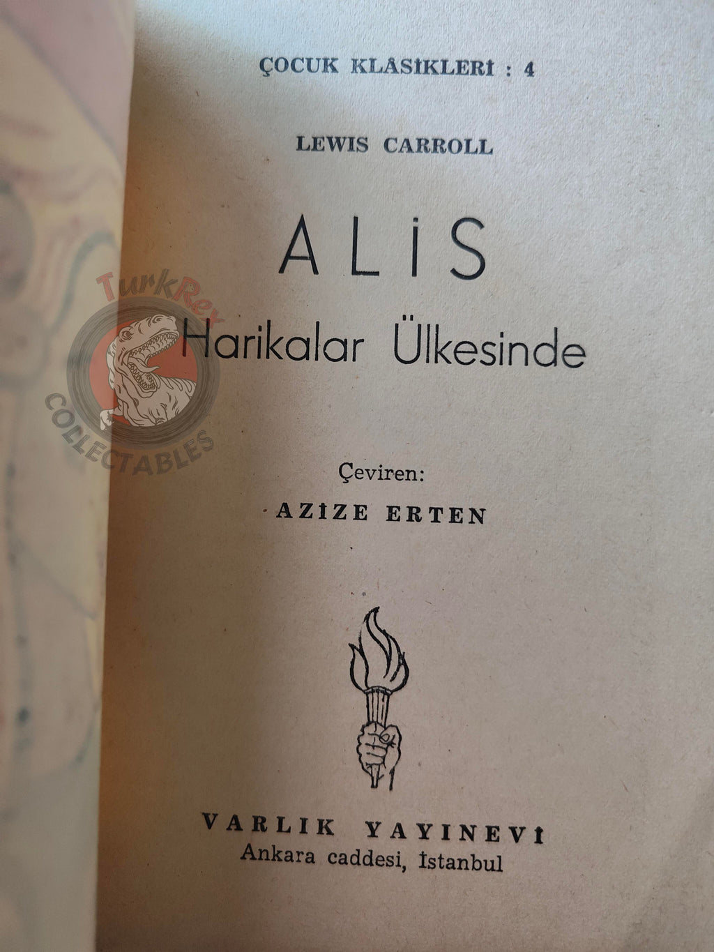 Lewis Carroll – Alice in Wonderland 1953 Turkish Book Turkey Illustrated