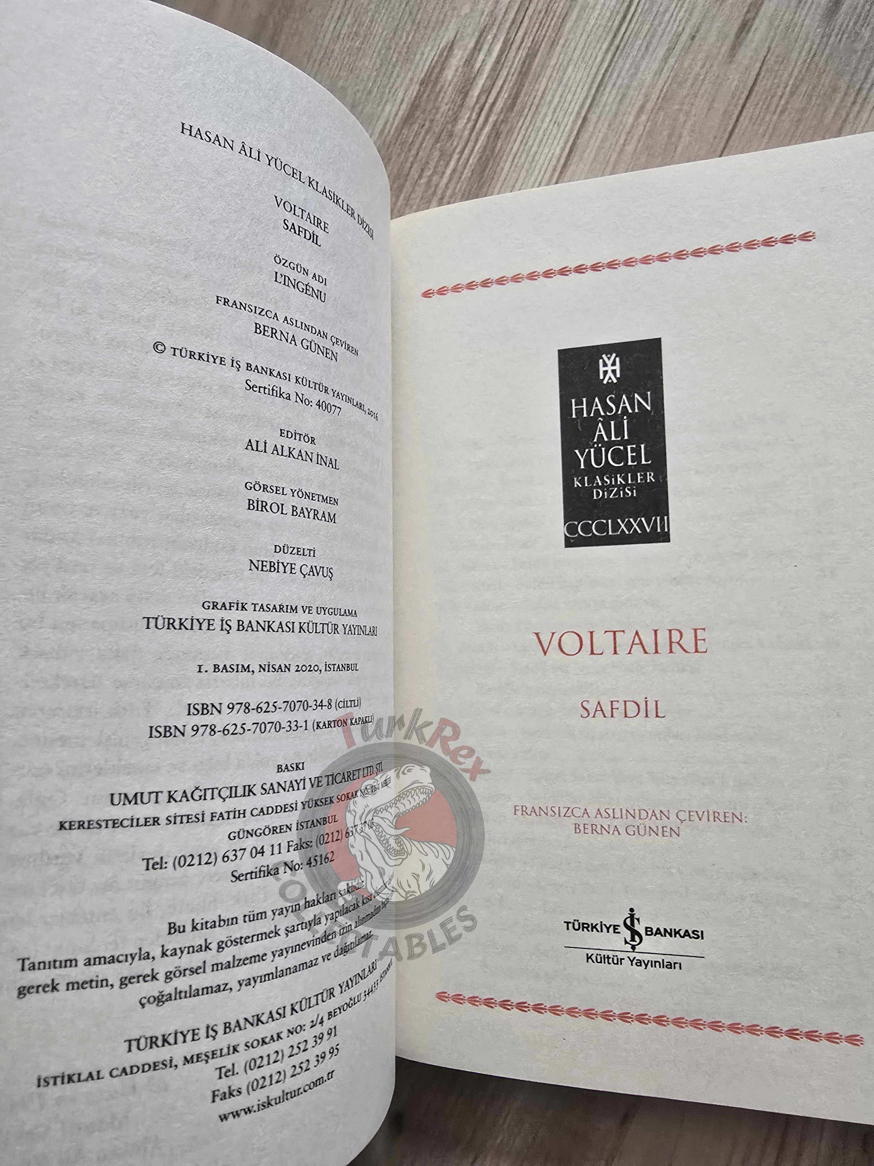 Voltaire – The Ingenu 2020 Turkish Book Turkey