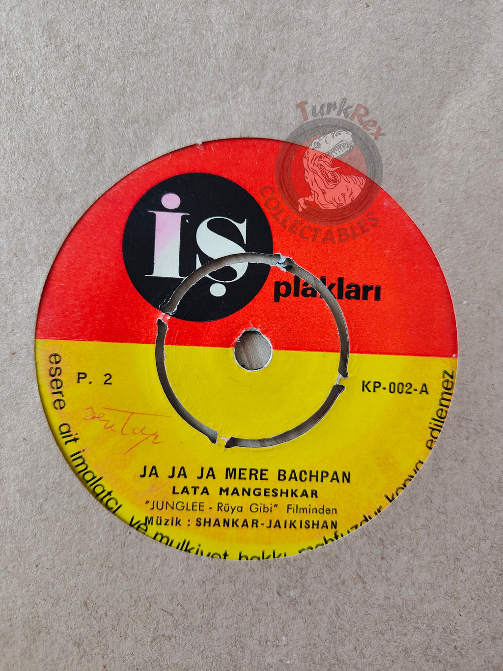 Mohammed Rafi & Lata Mangeshkar – Yahoon Yahoon 7" Turkish Pressing Vinyl Turkey Edition