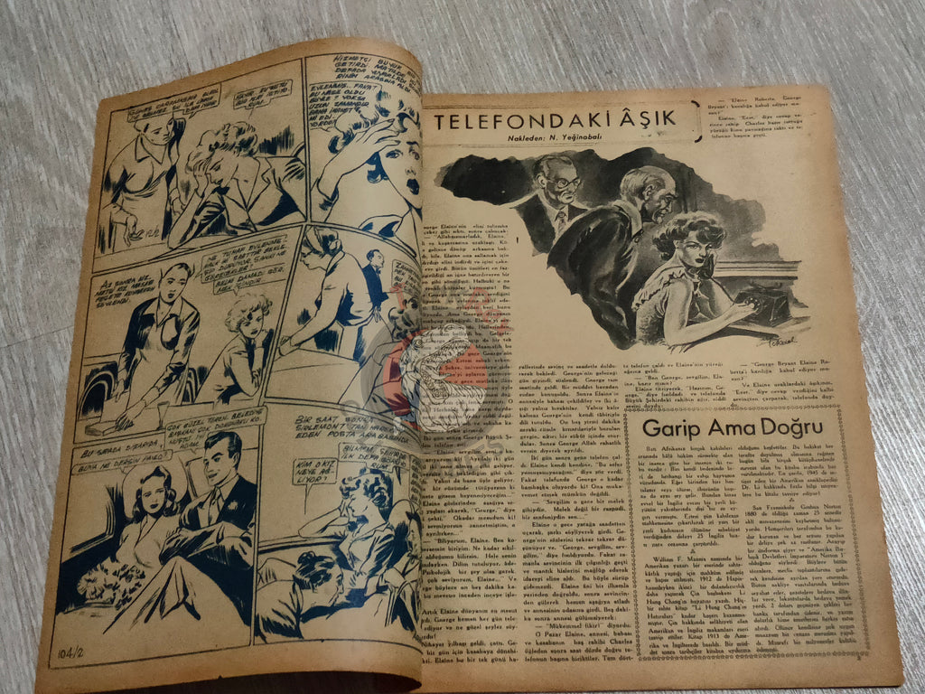 Binbir Roman #104 1950 Victor Hugo 93 - Mandrake Turkish Comic Mag Turkey