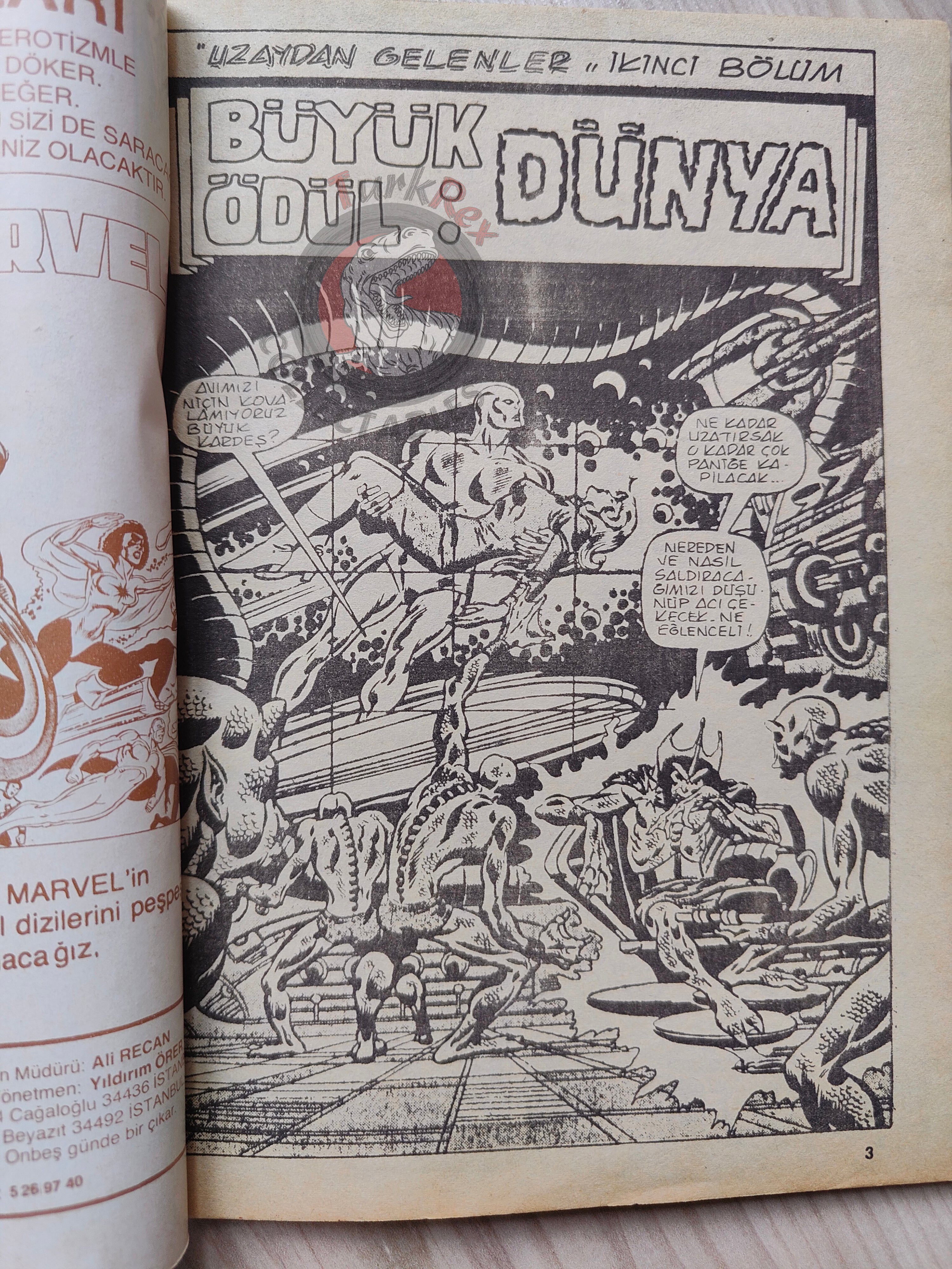 Silver Surfer #2 1987 Turkish Comic Turkey #3 Fantasy Masterpieces #2