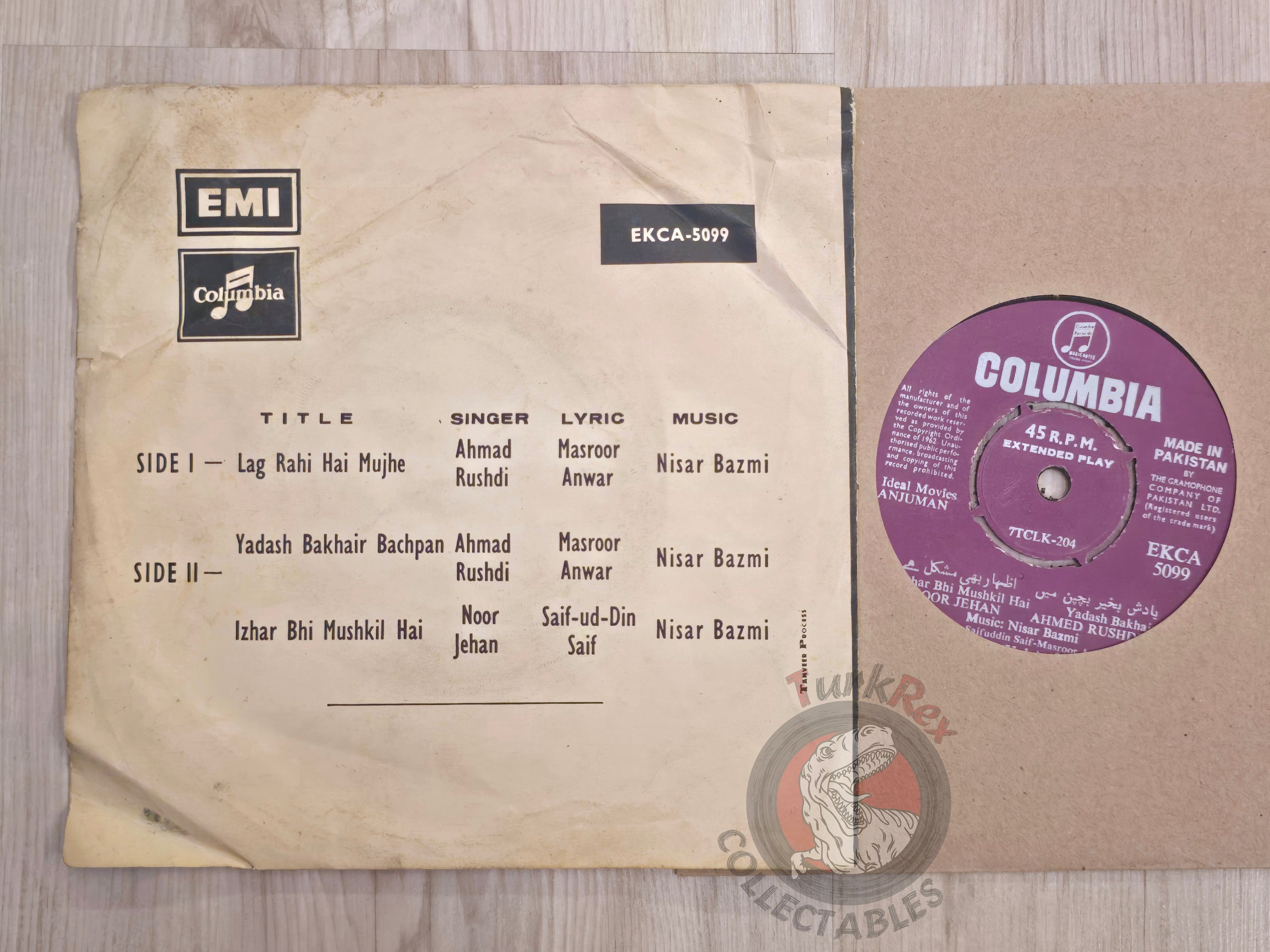 Nisar Bazmi – Anjuman 7" Pakistan Pressing Vinyl Paki Edition