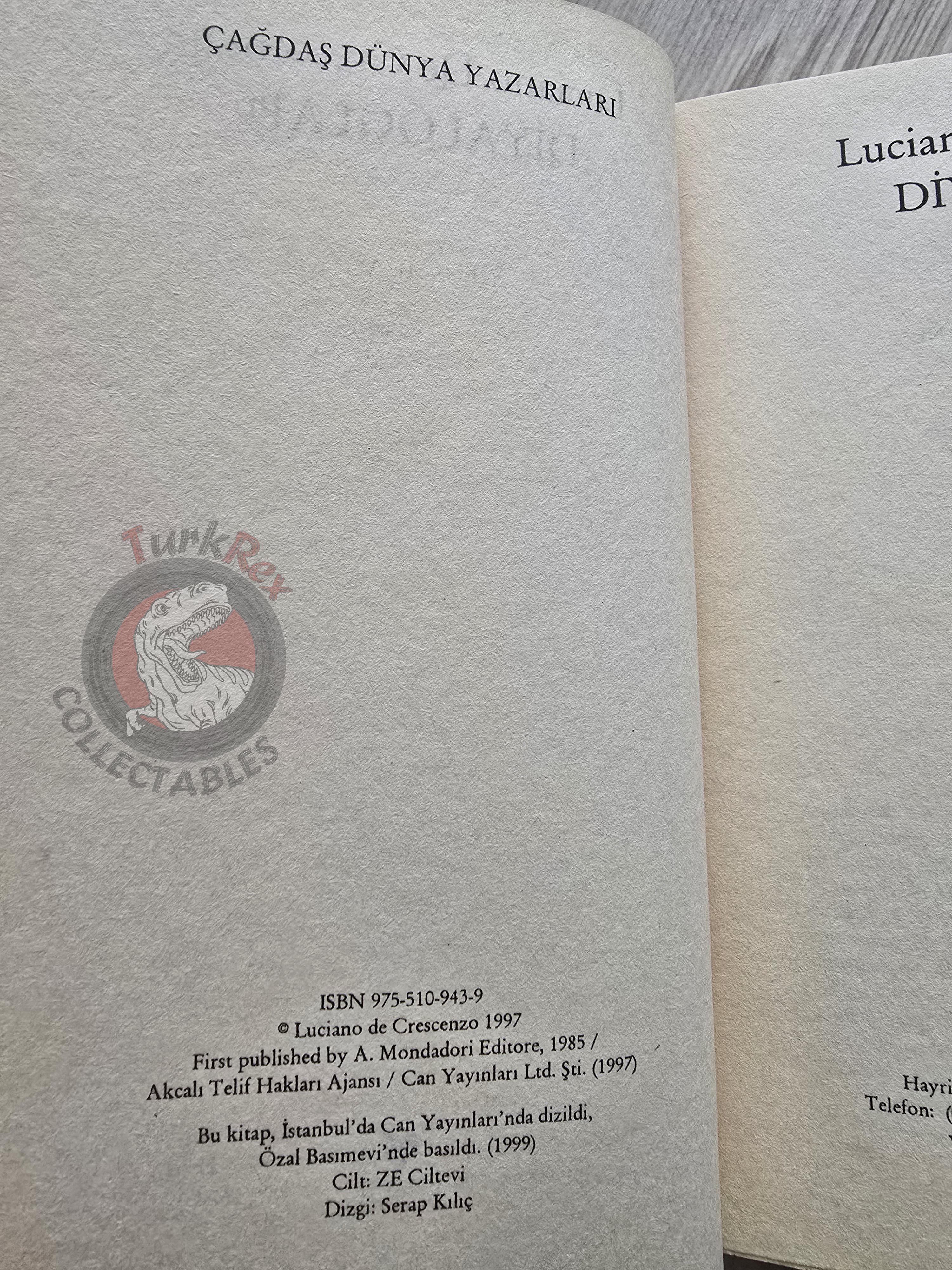 Luciano De Crescenzo – I Dialoghi 1999 1st Turkish Book Turkey
