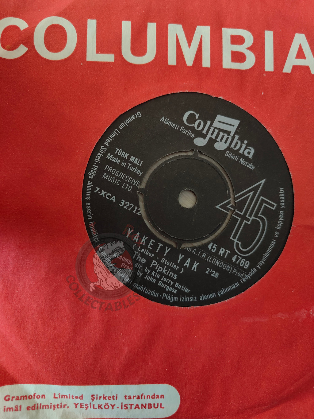 The Pipkins – Yakety Yak 7" Turkish Pressing Vinyl Turkey Edition