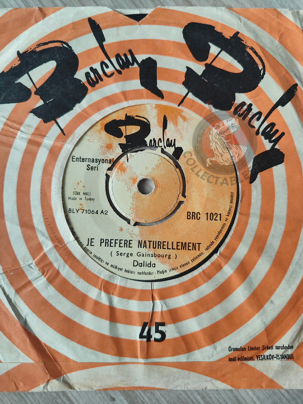 Dalida – Petit Homme 7" Turkish Pressing Vinyl Turkey Edition