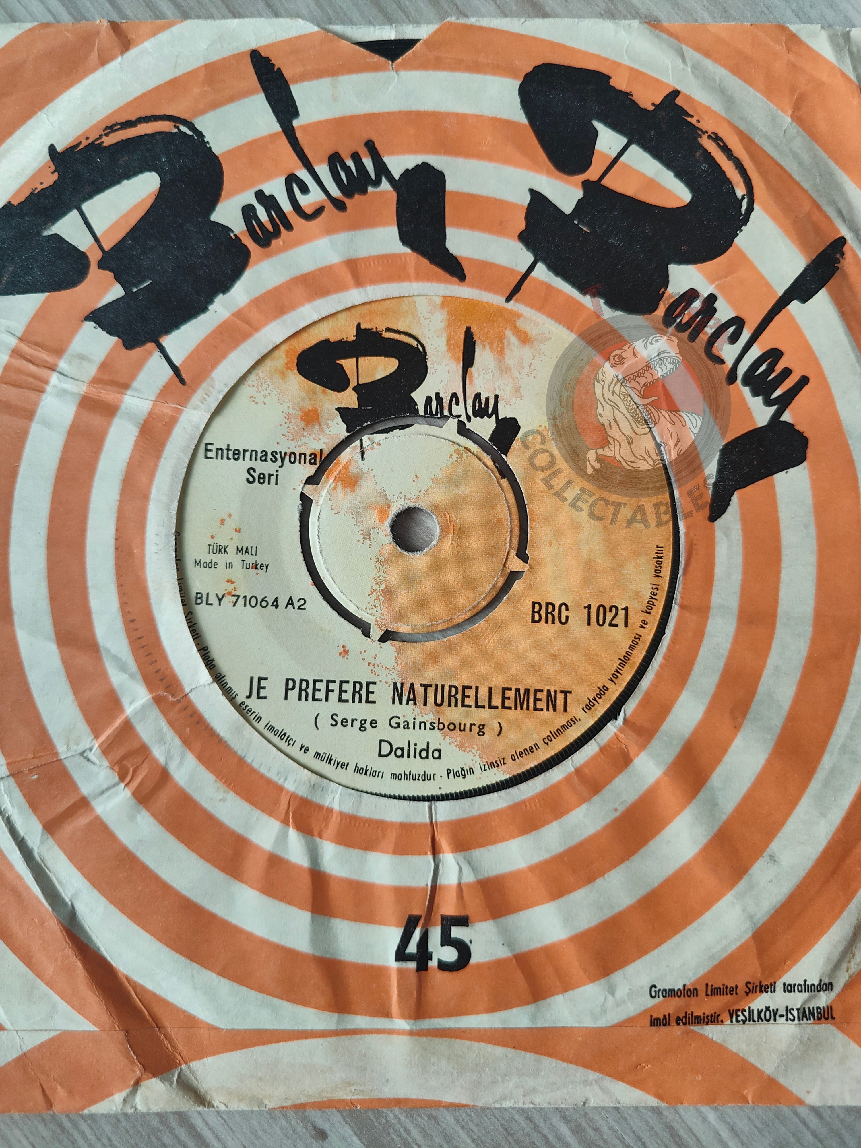 Dalida – Petit Homme 7" Turkish Pressing Vinyl Turkey Edition