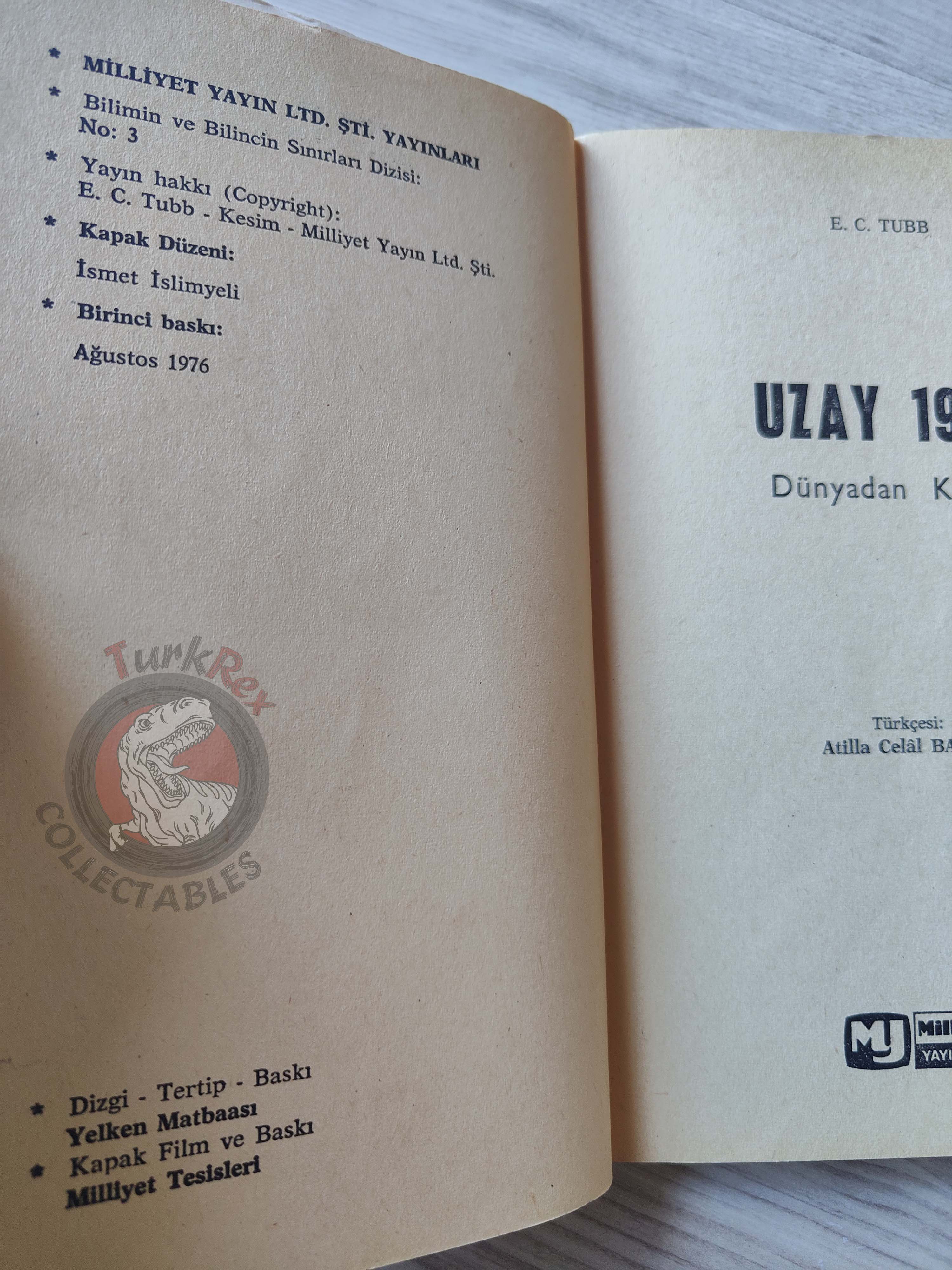 E. C. Tubb– Space: 1999 – Breakaway 1976 1st Turkish Book Turkey