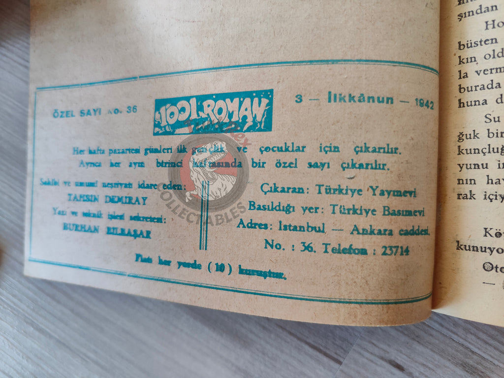 1001 Roman 1942 The Heroic Cavalryman Turkish Comic Mag Turkey