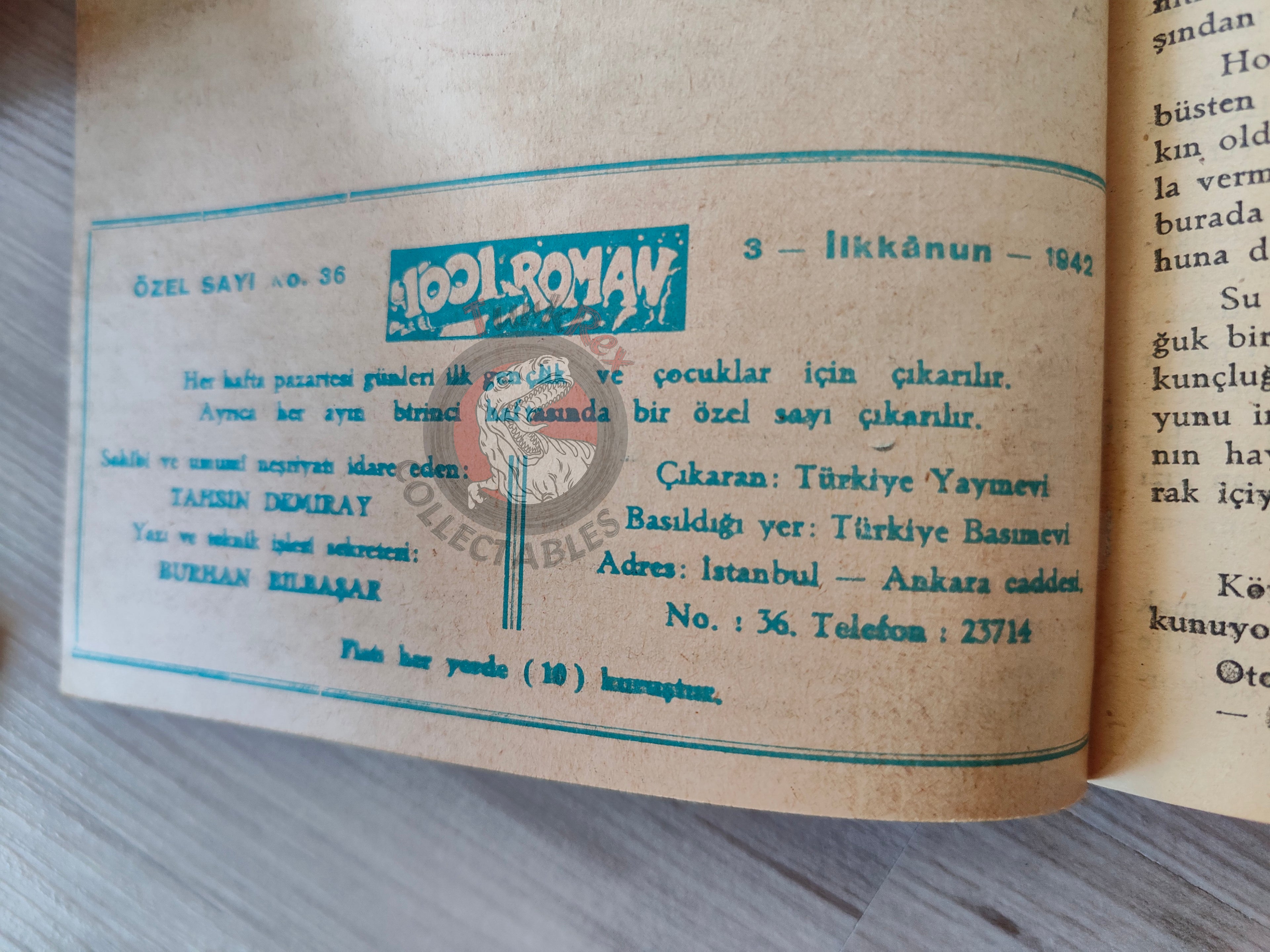 1001 Roman 1942 The Heroic Cavalryman Turkish Comic Mag Turkey