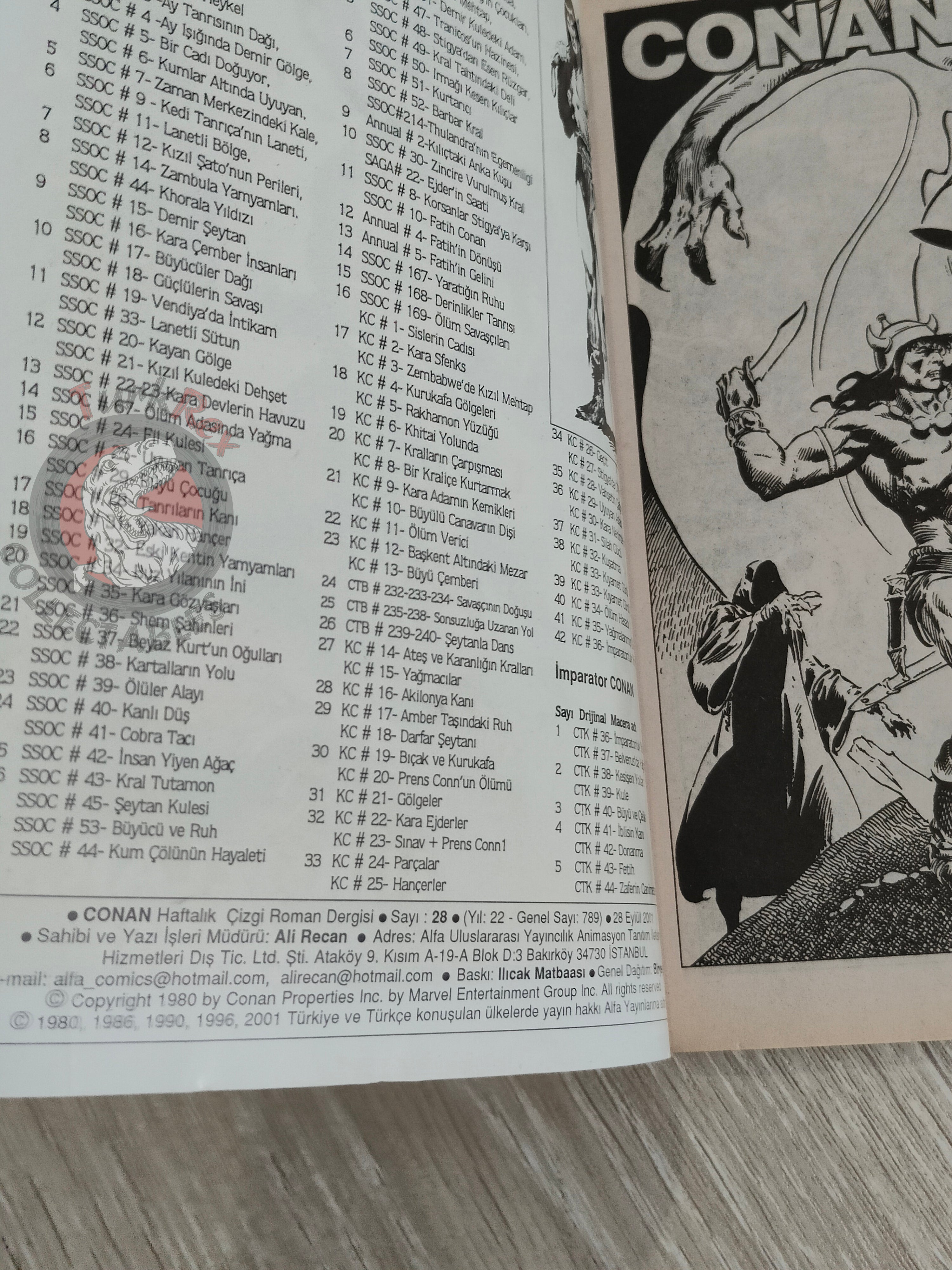Conan #28 The Savage Sword of Conan #55 #217 Turkish Comic Turkey