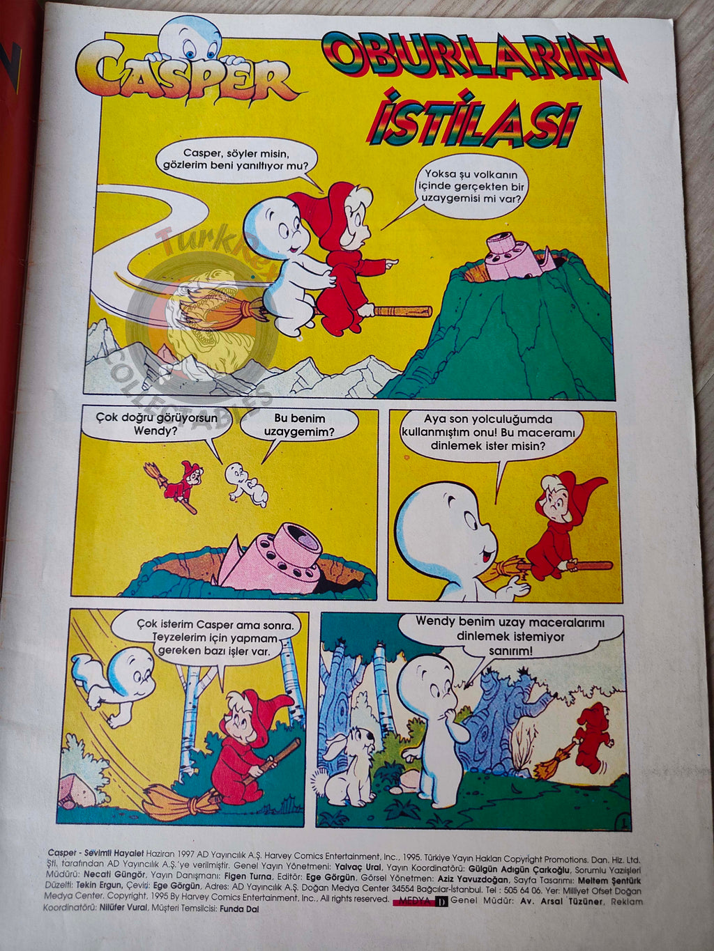 Casper the Friendly Ghost Magazine – Issue #22 1997 Turkish Comic Turkey