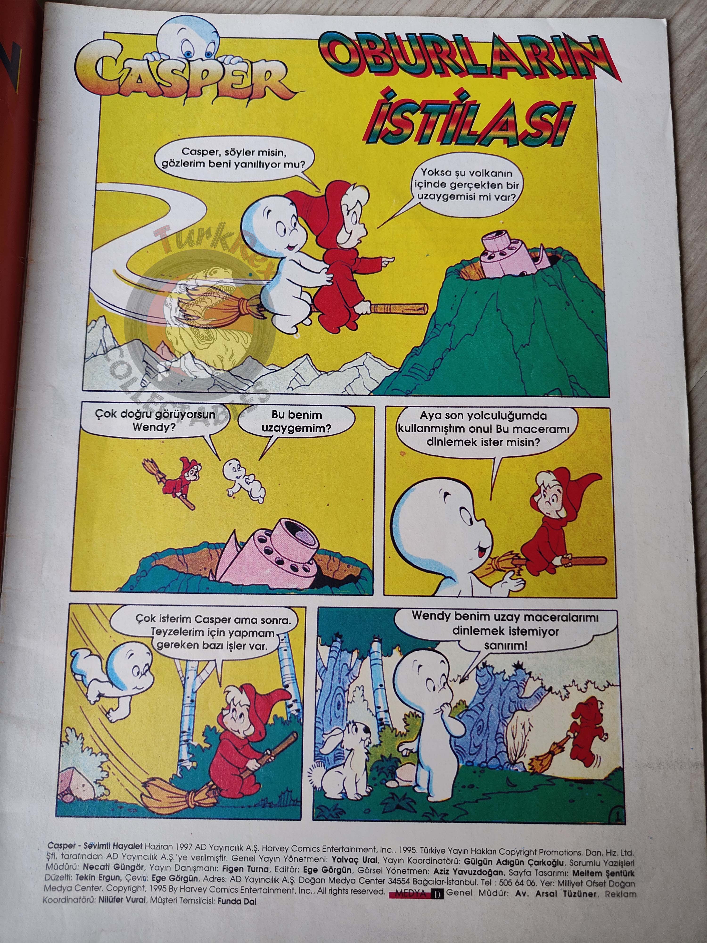 Casper the Friendly Ghost Magazine – Issue #22 1997 Turkish Comic Turkey