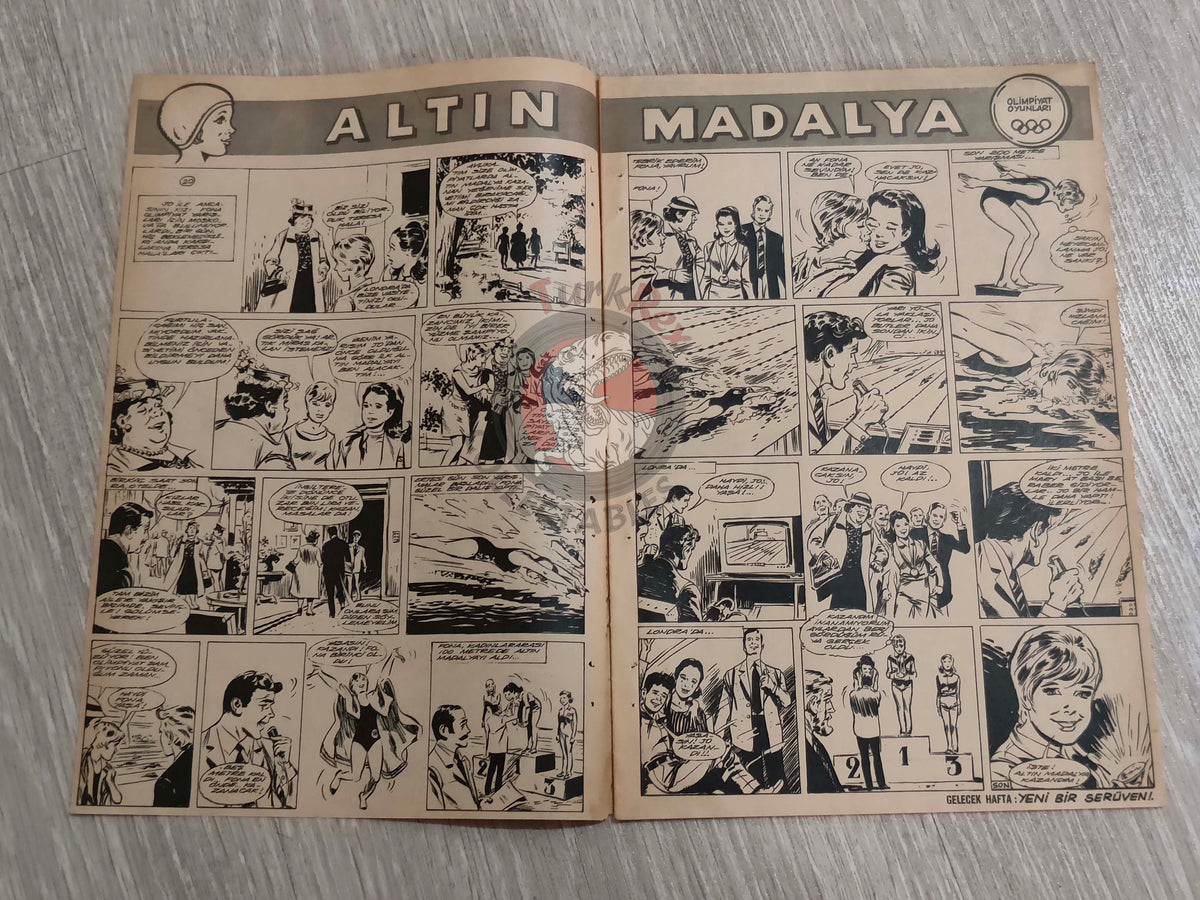 Doğan Kardeş 1971 Magazine #9 Turkish Comic Turkey Suske en Wiske Pantera Negra Tarzan