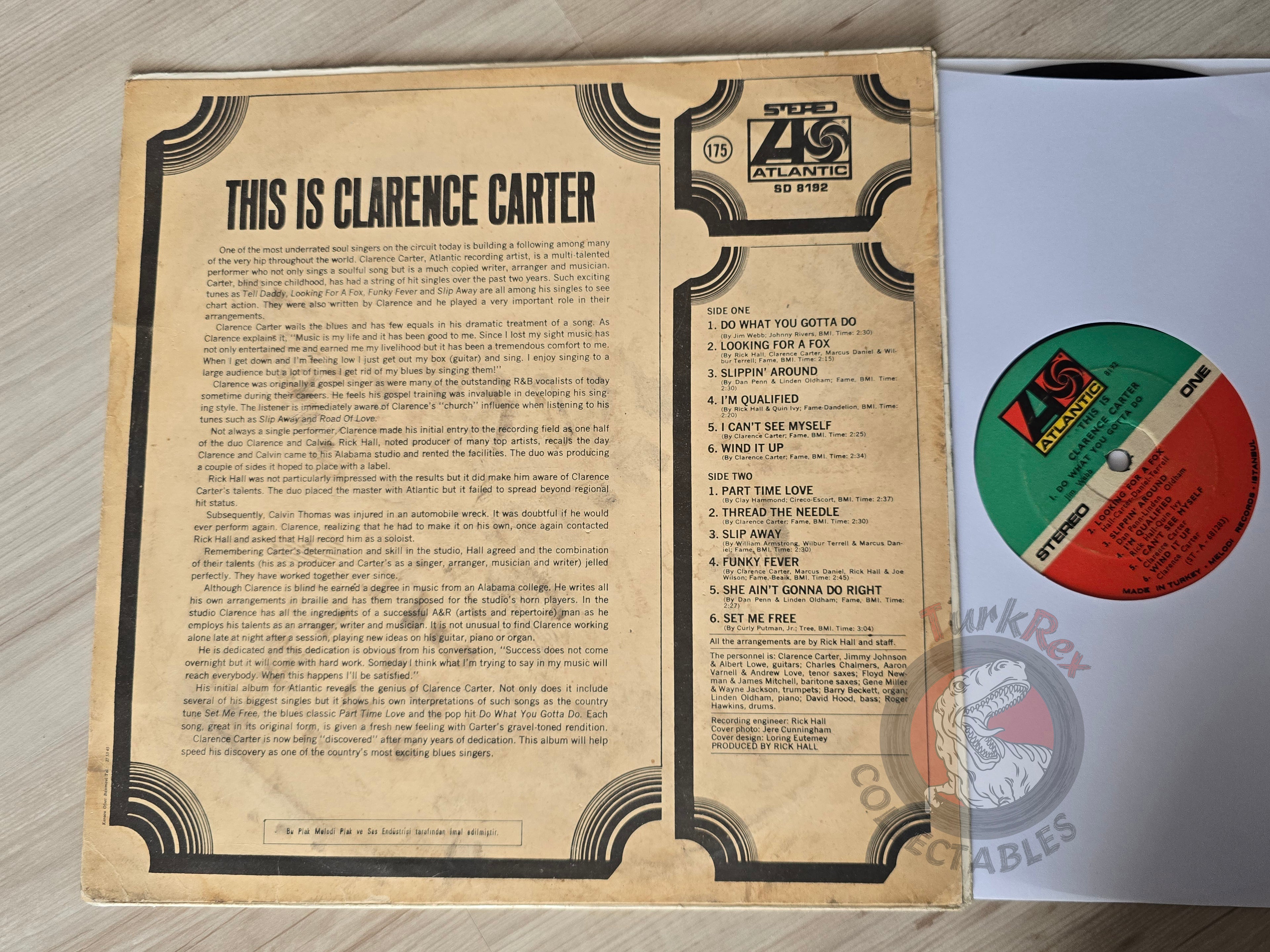 Clarence Carter – This Is Clarence Carter Turkish Pressing Vinyl Turkey Edition