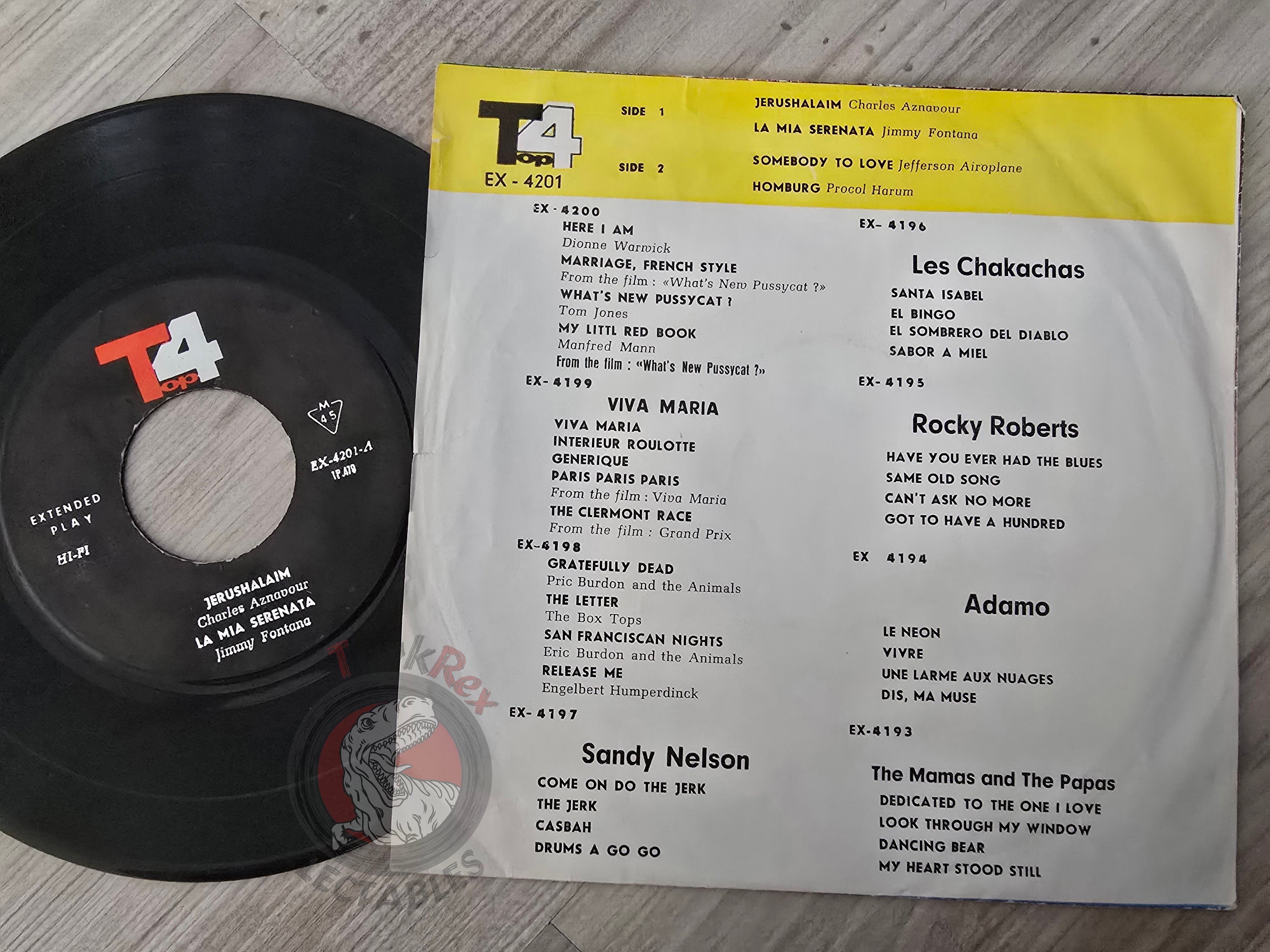 Jefferson Airplane / Procol Harum / Charles Aznavour / Jimmy Fontana 7" Iran Pressing Vinyl Iranian Edition
