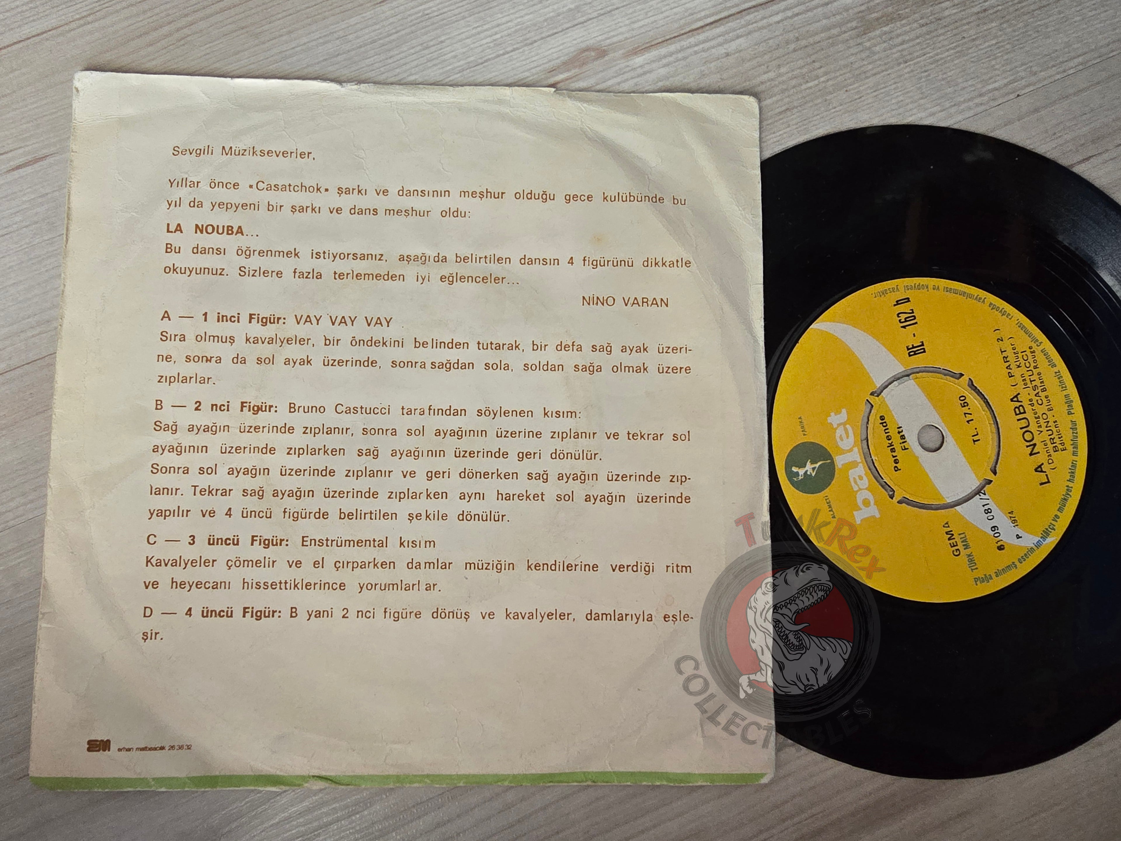 Bruno Castucci – La Nouba 7" Turkish Pressing Vinyl Turkey Edition