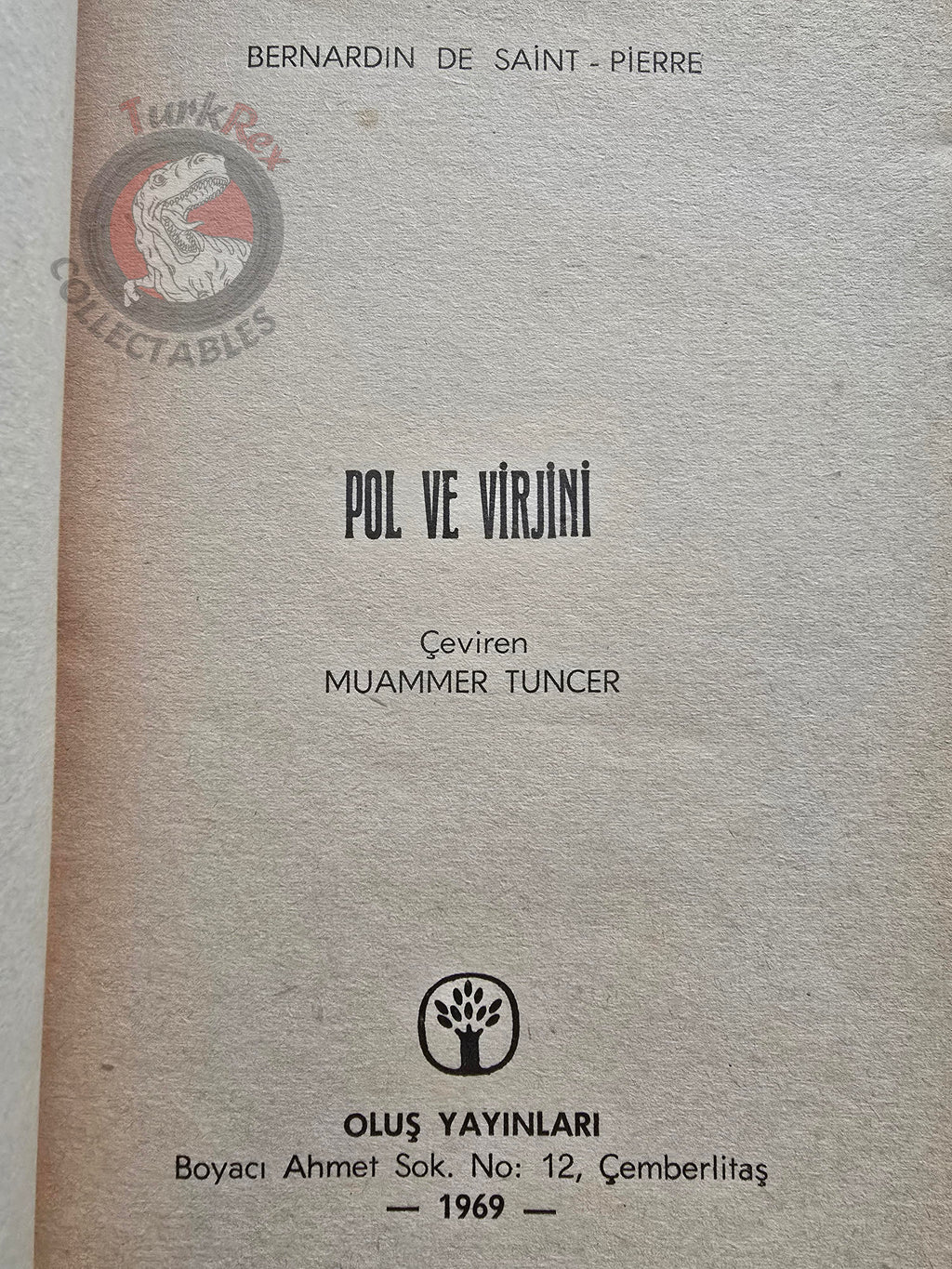 Bernardin de Saint-Pierre – Paul et Virginie 1969 Turkish Book Turkey