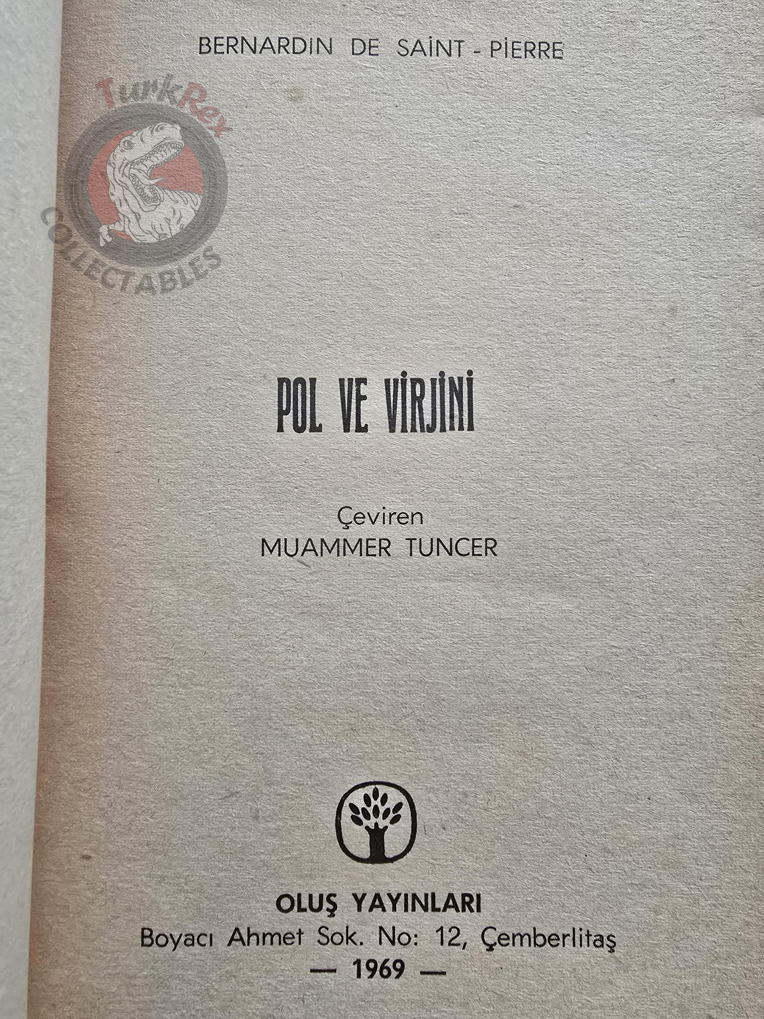 Bernardin de Saint-Pierre – Paul et Virginie 1969 Turkish Book Turkey