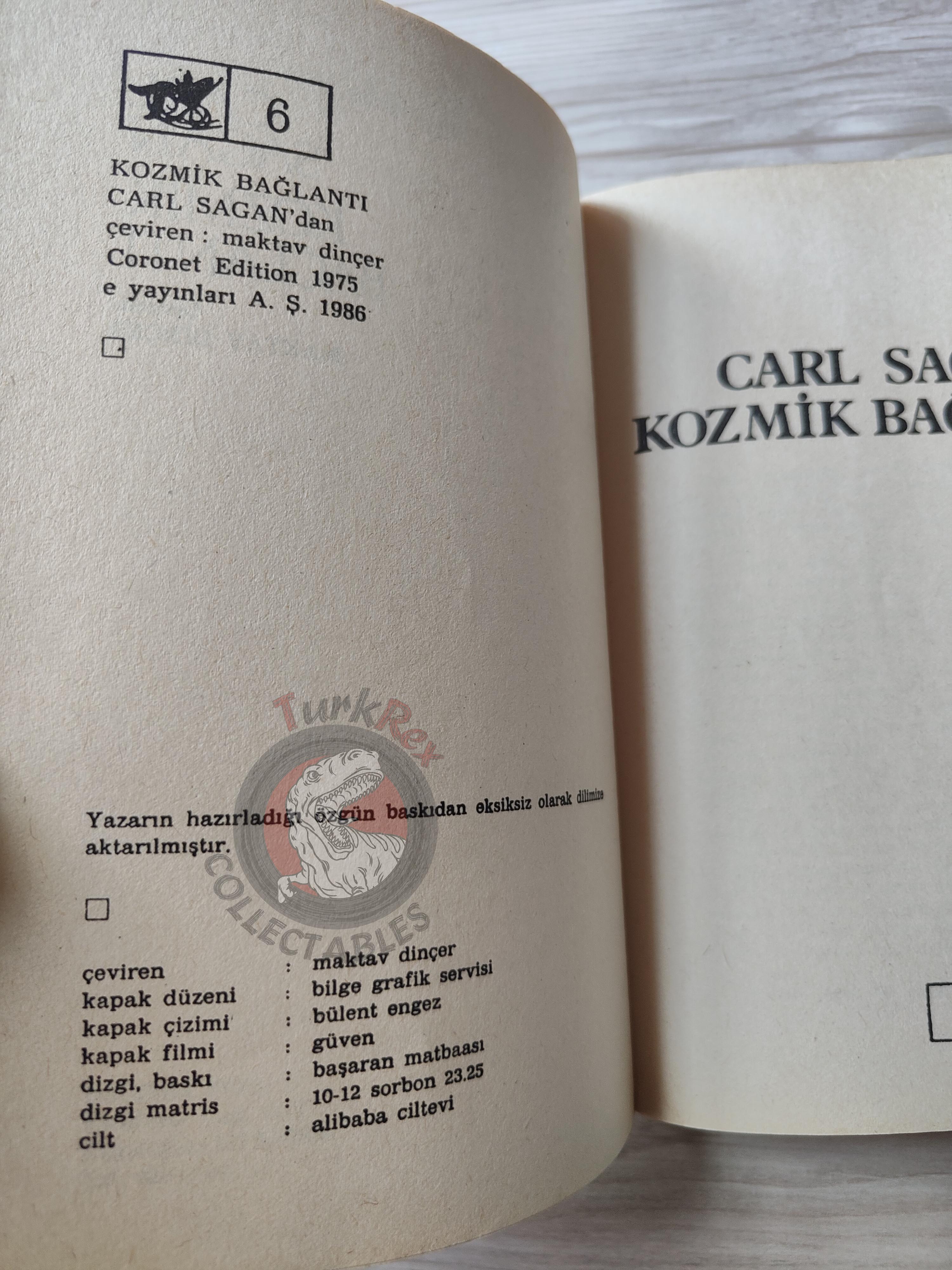 Carl Sagan – The Cosmic Connection 1986 1st Turkish Book Turkey